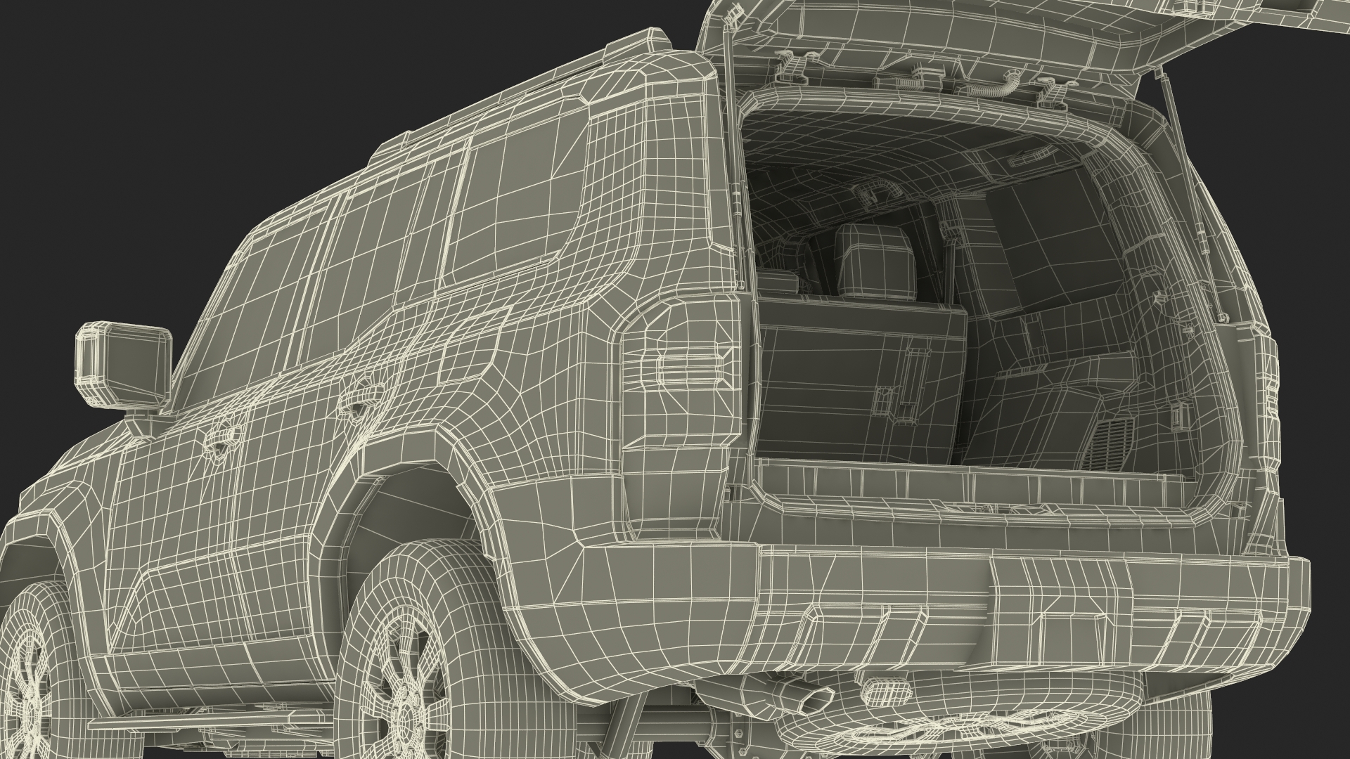 3D model Generic Off-Road SUV Vehicle Rigged