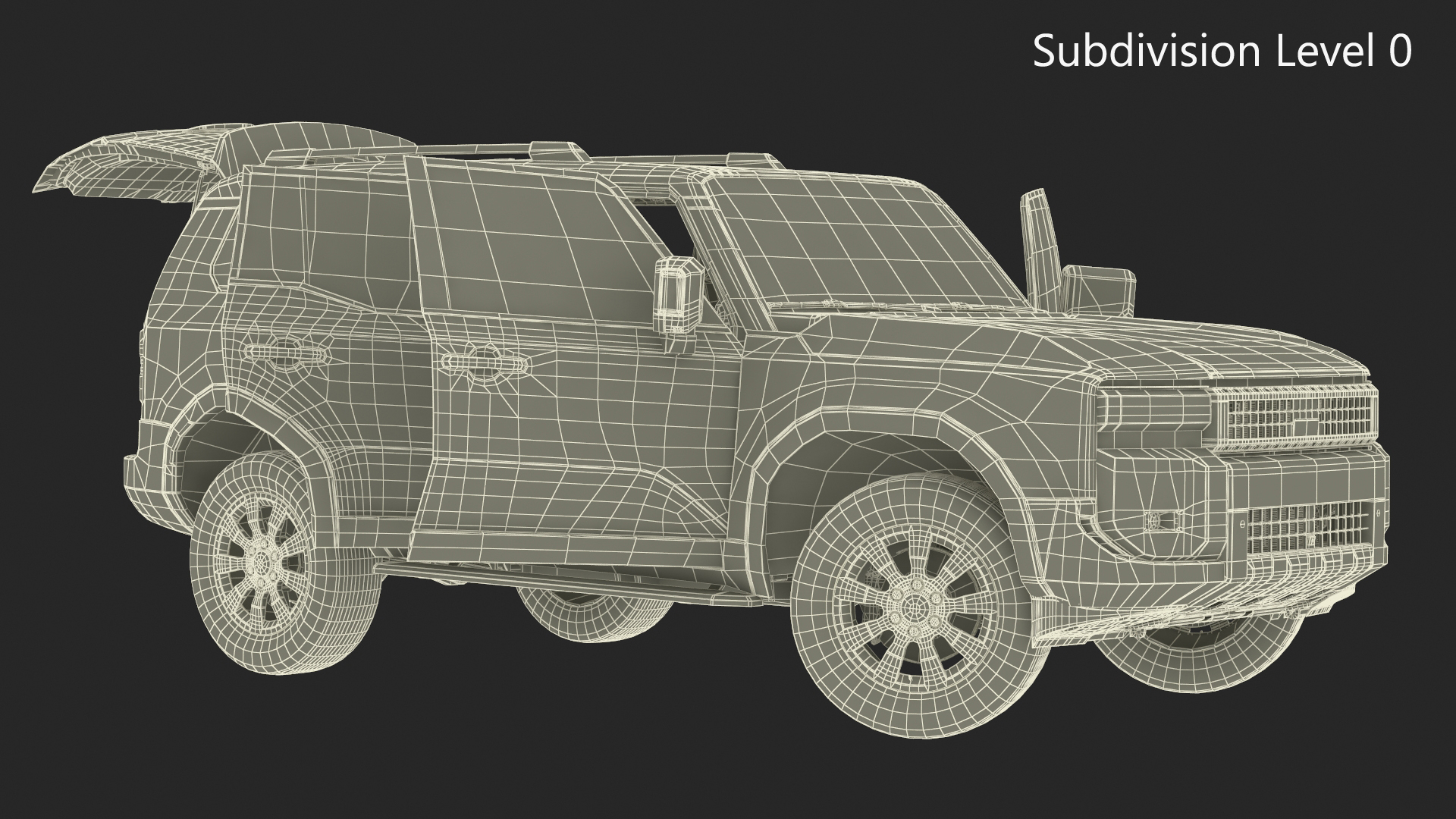 3D model Generic Off-Road SUV Vehicle Rigged