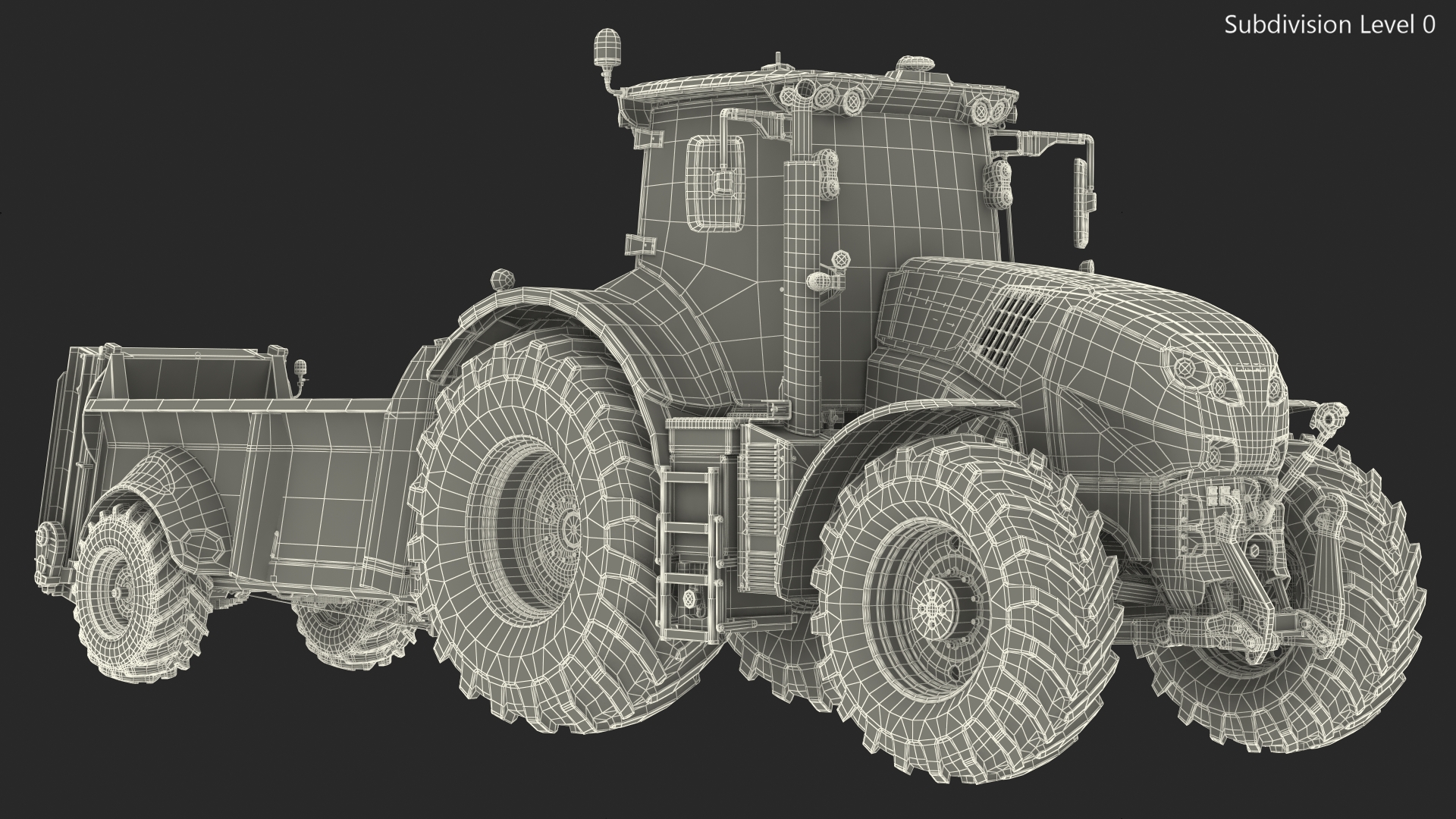 3D Tractor Claas Axion 800 with Sodimac Rafal 3300 Spreader
