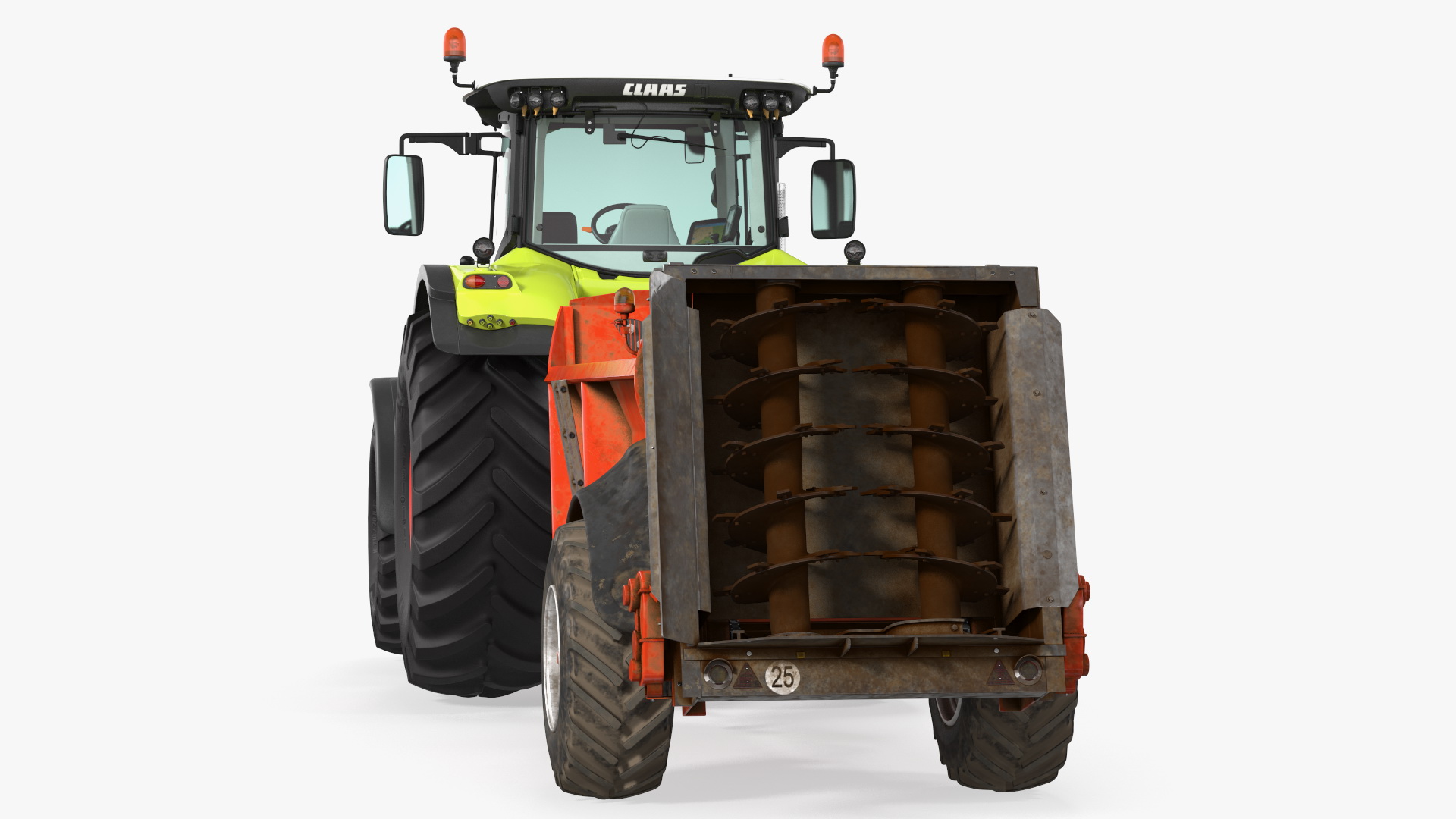 3D Tractor Claas Axion 800 with Sodimac Rafal 3300 Spreader