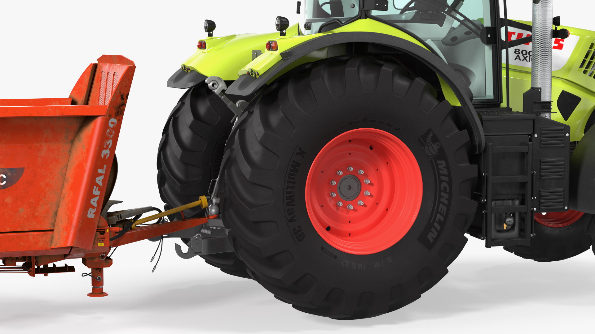 3D Tractor Claas Axion 800 with Sodimac Rafal 3300 Spreader