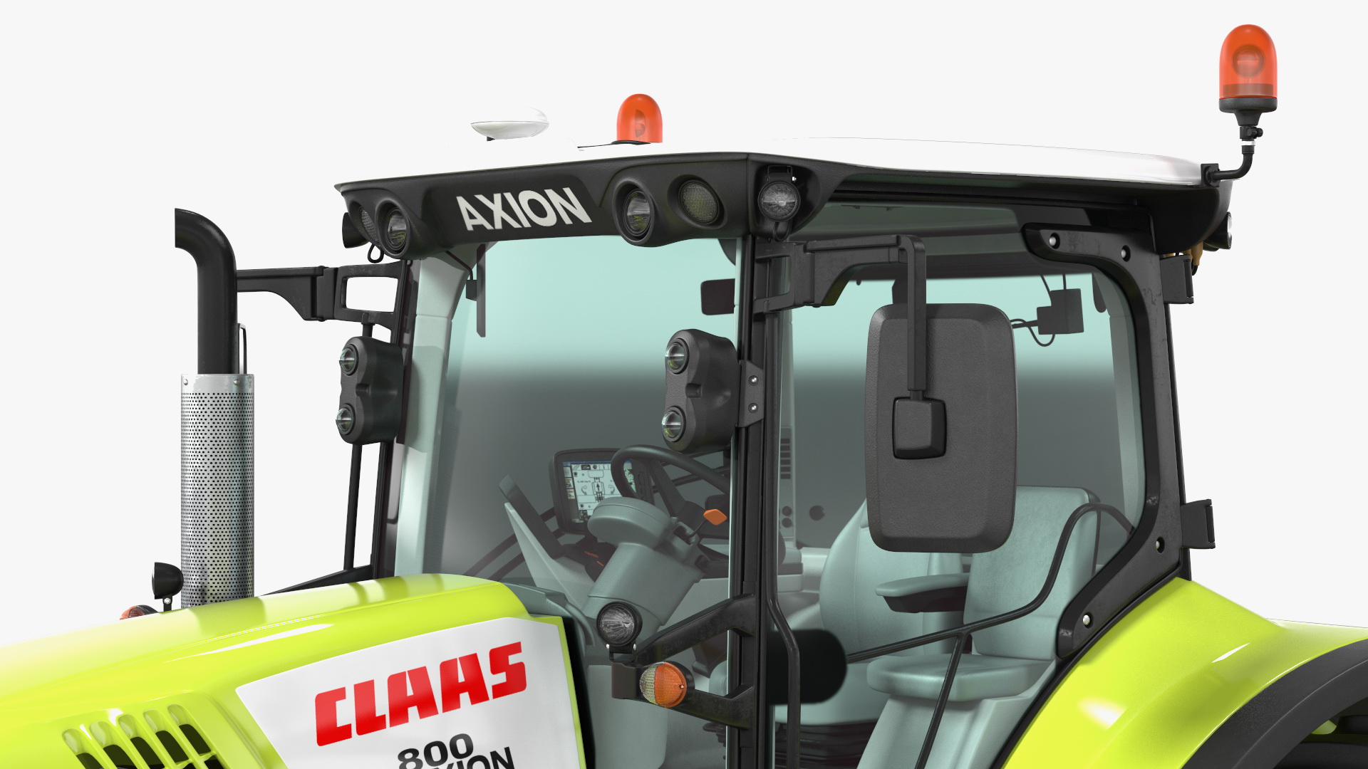 3D Tractor Claas Axion 800 with Sodimac Rafal 3300 Spreader
