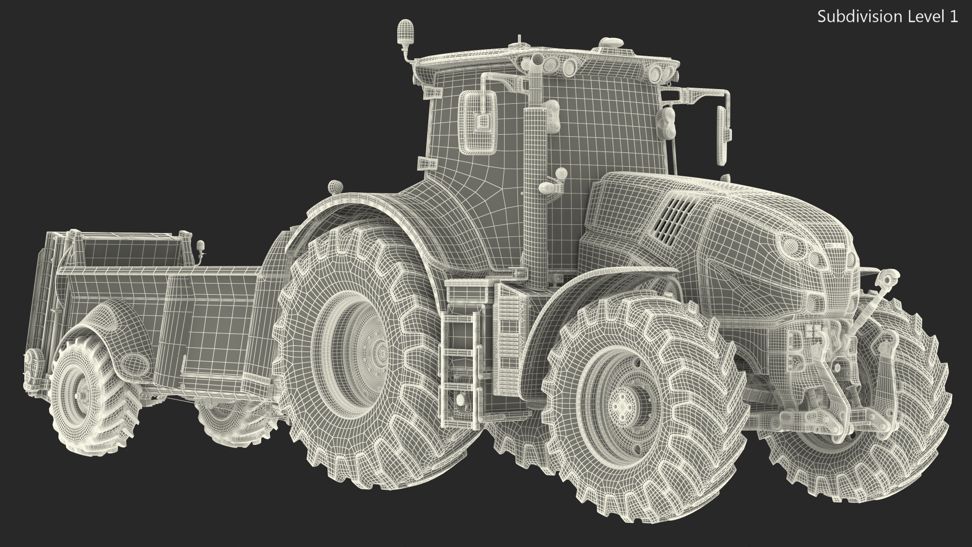 3D Tractor Claas Axion 800 with Sodimac Rafal 3300 Spreader