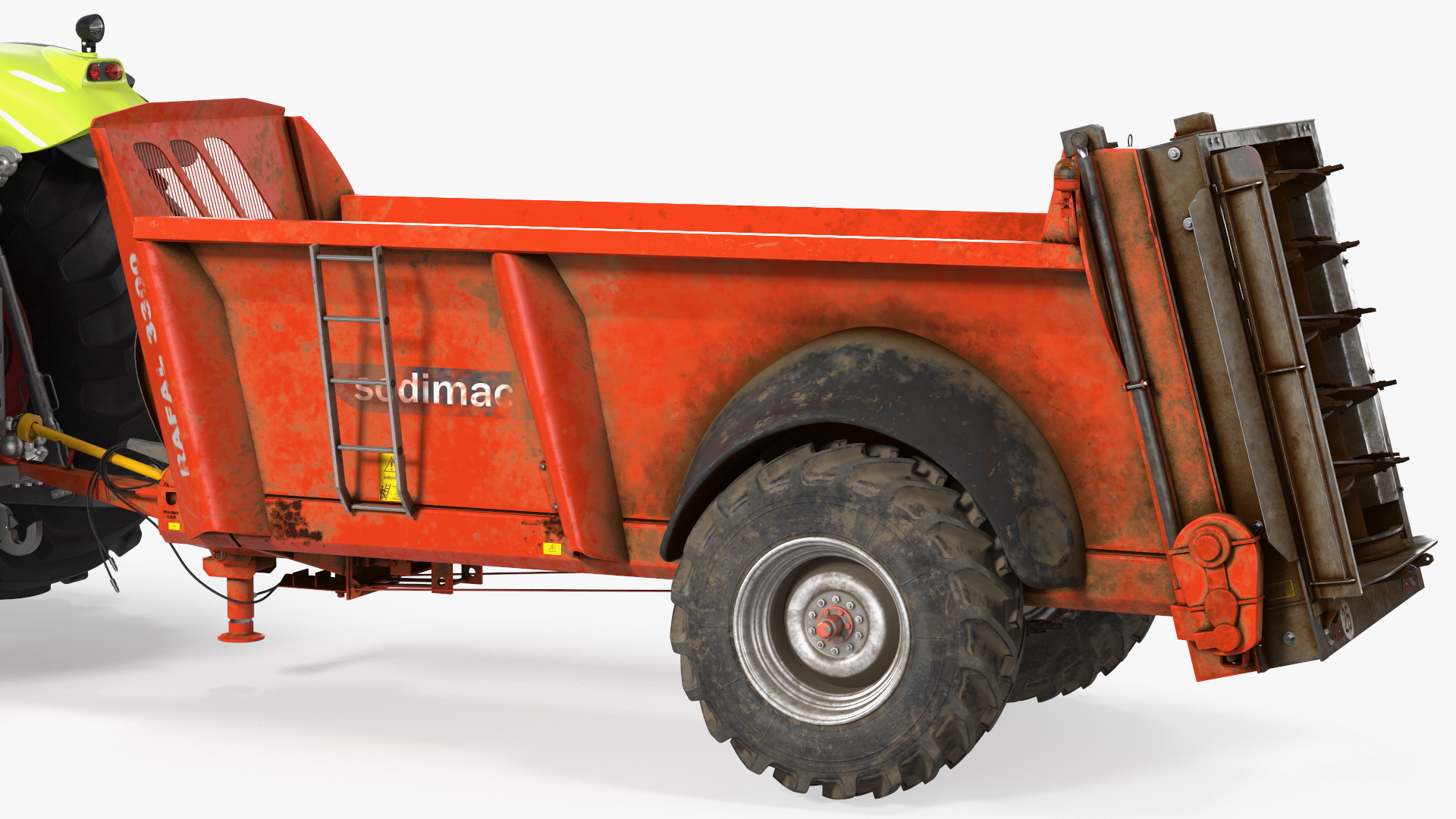 3D Tractor Claas Axion 800 with Sodimac Rafal 3300 Spreader