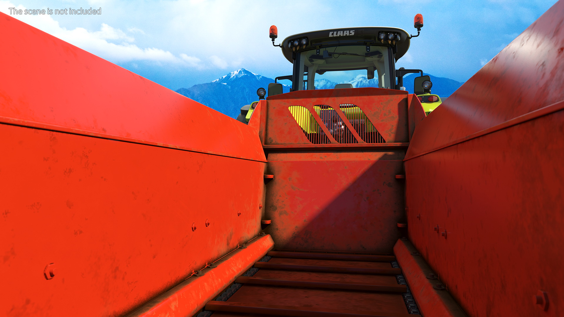 3D Tractor Claas Axion 800 with Sodimac Rafal 3300 Spreader