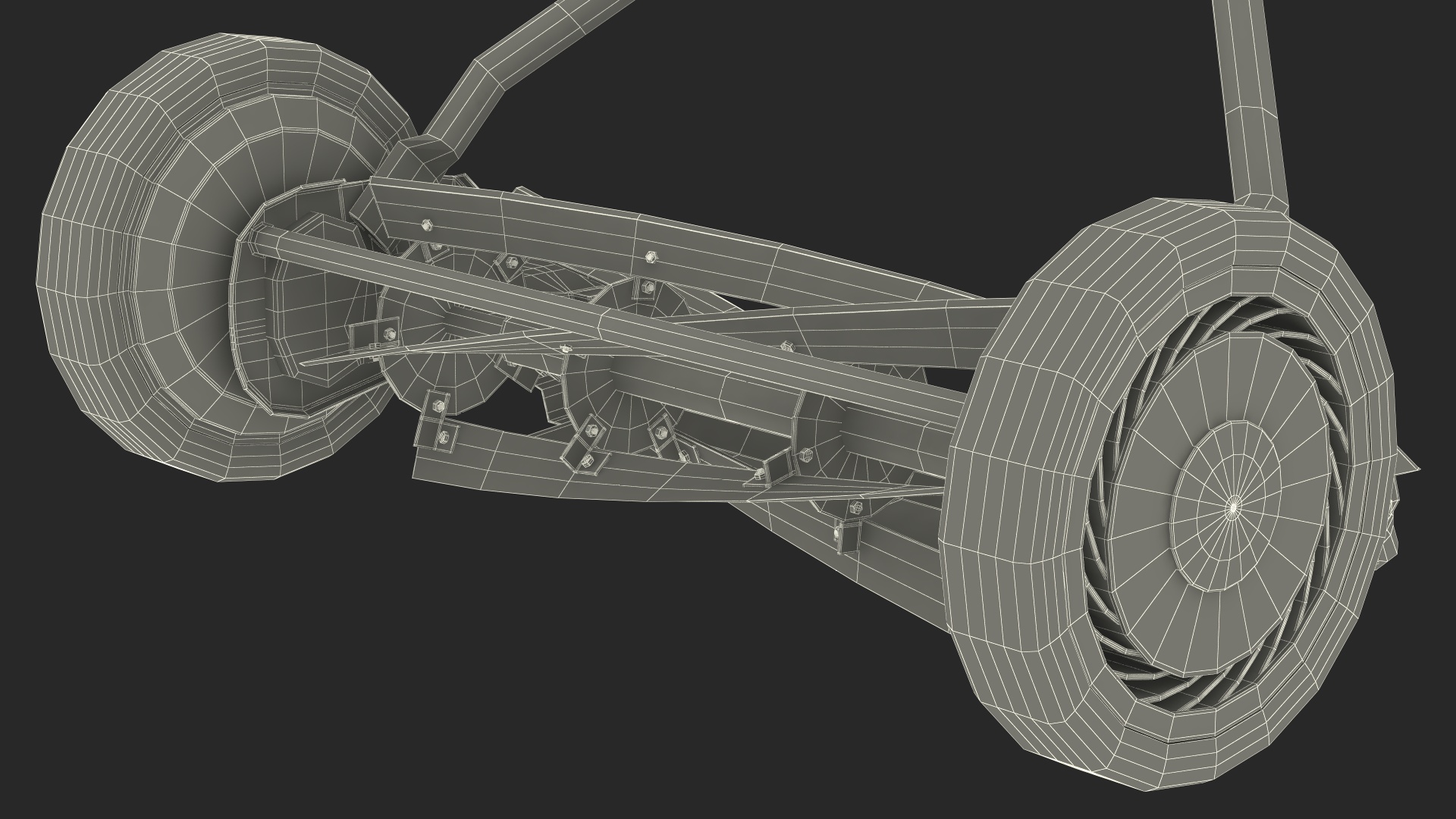 3D Vintage Lawn Mower model