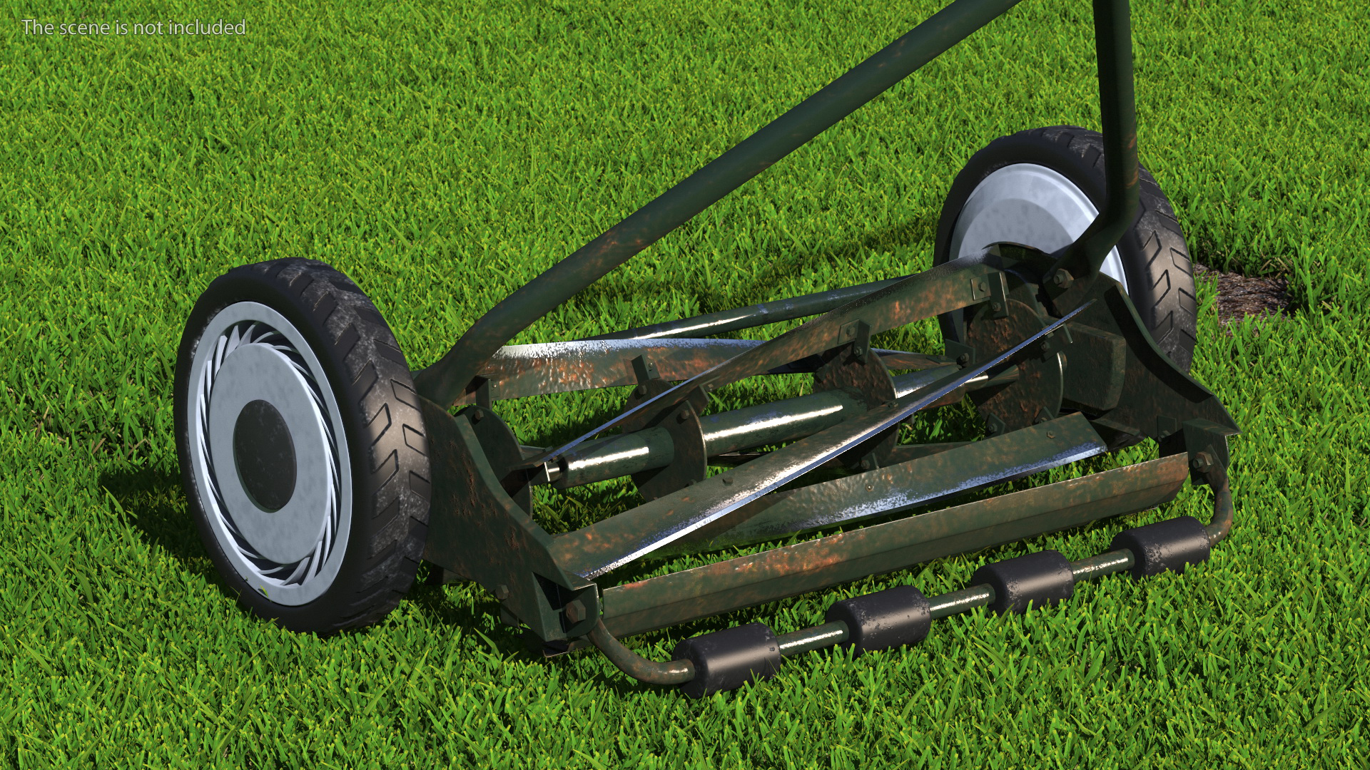 3D Vintage Lawn Mower model