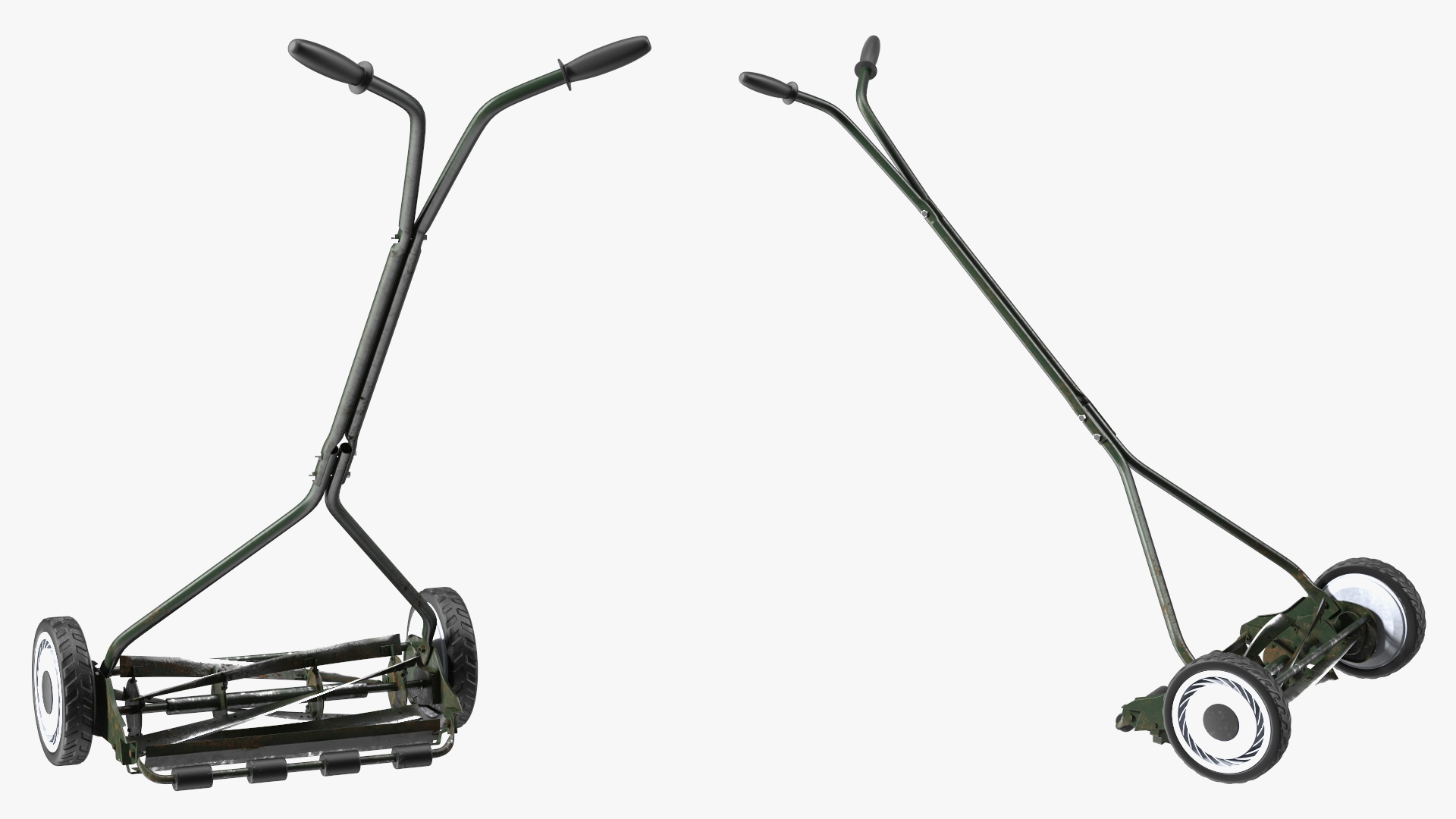 3D Vintage Lawn Mower model