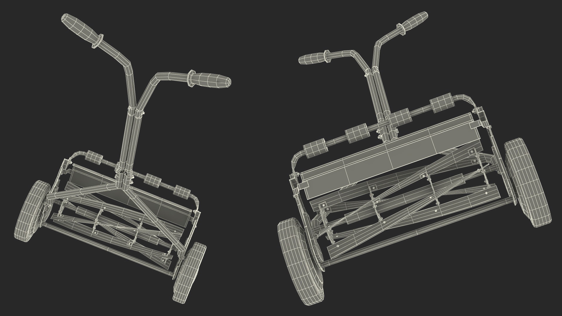 3D Vintage Lawn Mower model