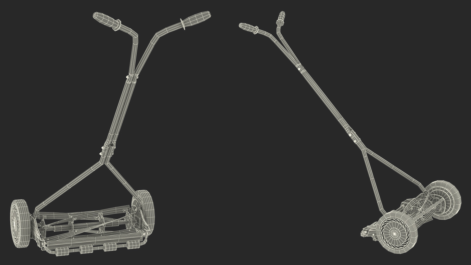 3D Vintage Lawn Mower model