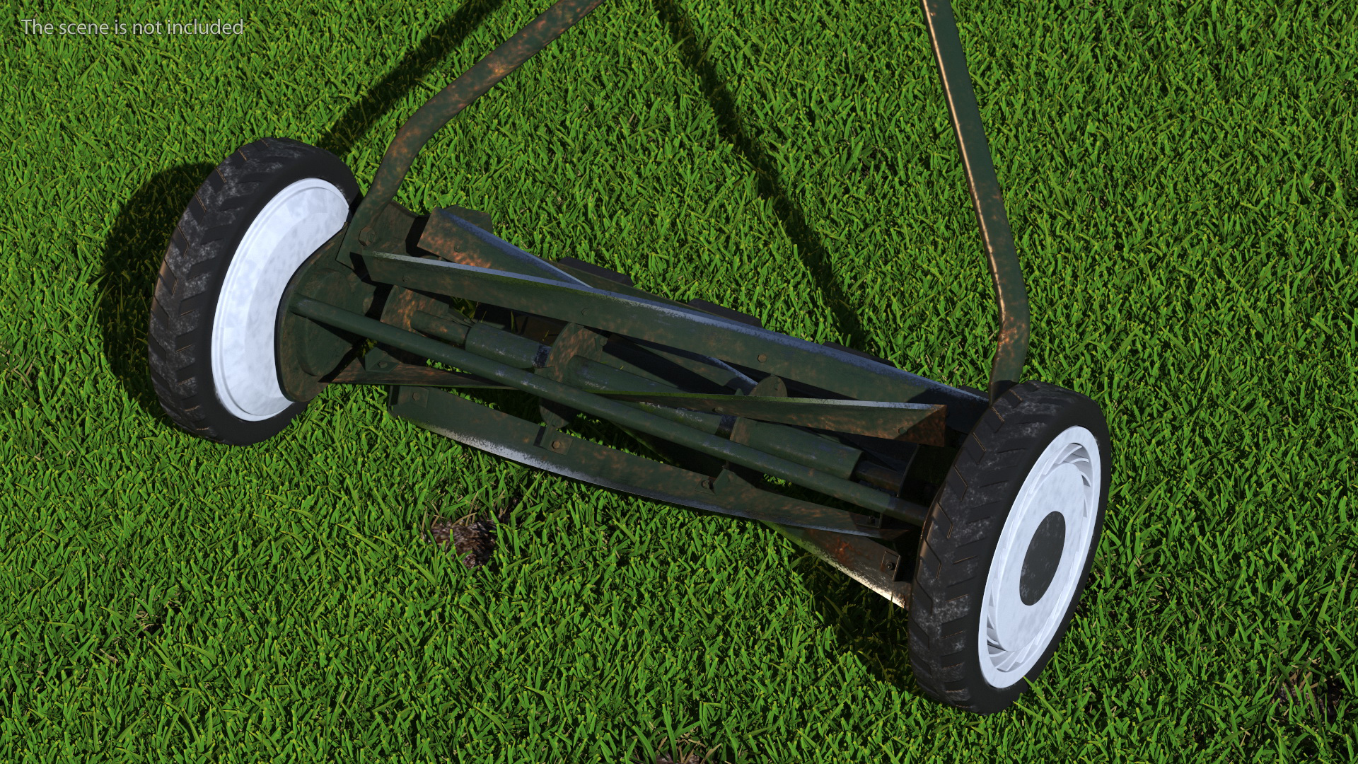 3D Vintage Lawn Mower model