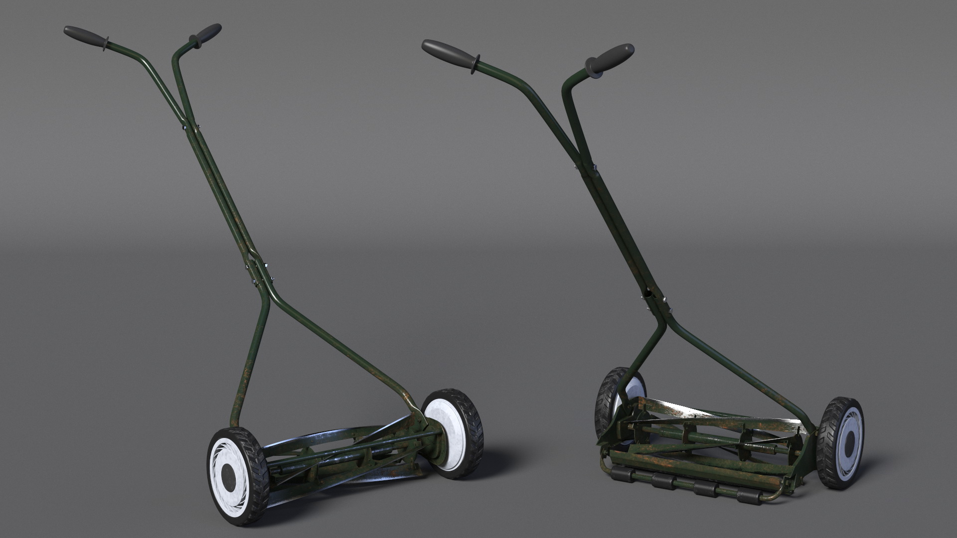 3D Vintage Lawn Mower model
