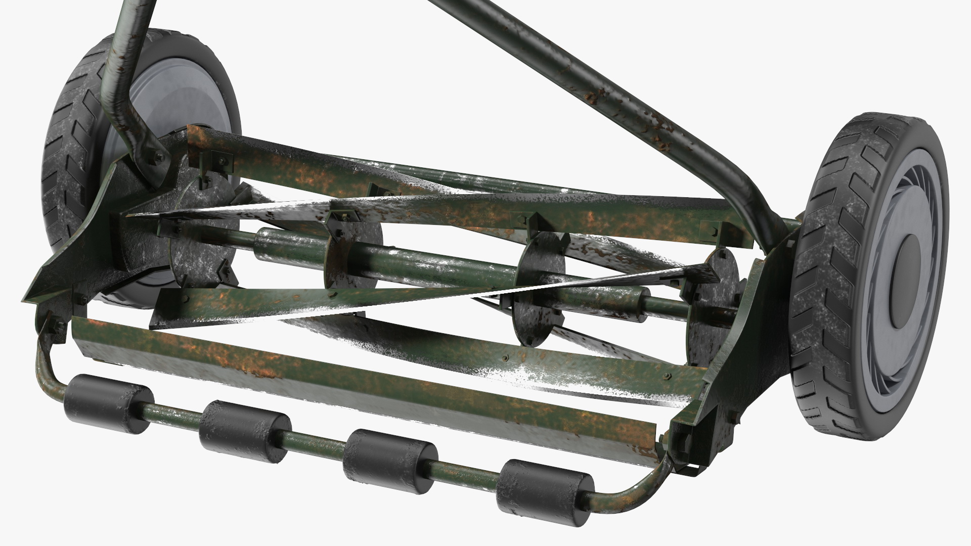 3D Vintage Lawn Mower model