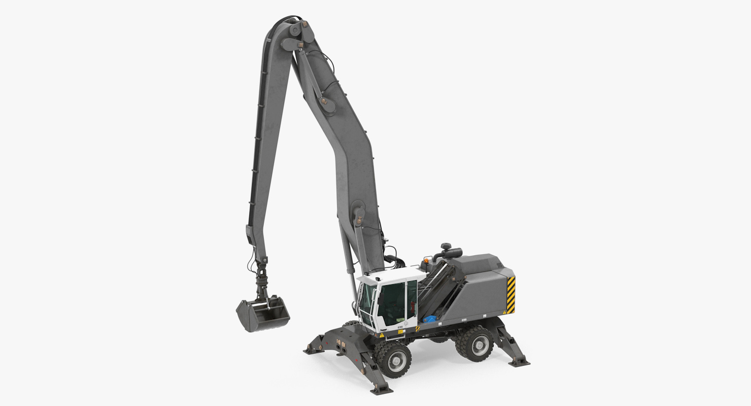 Wheeled Grab Loader Generic Rigged 3D model