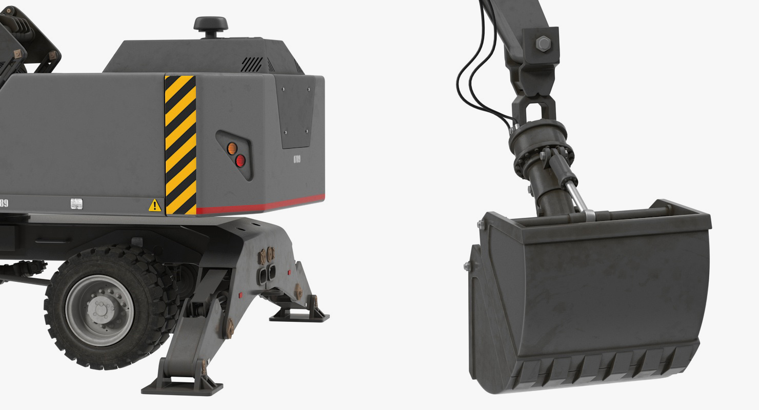 Wheeled Grab Loader Generic Rigged 3D model