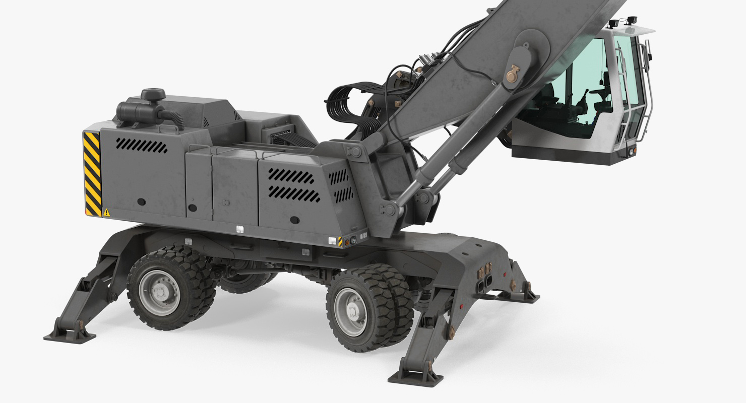 Wheeled Grab Loader Generic Rigged 3D model