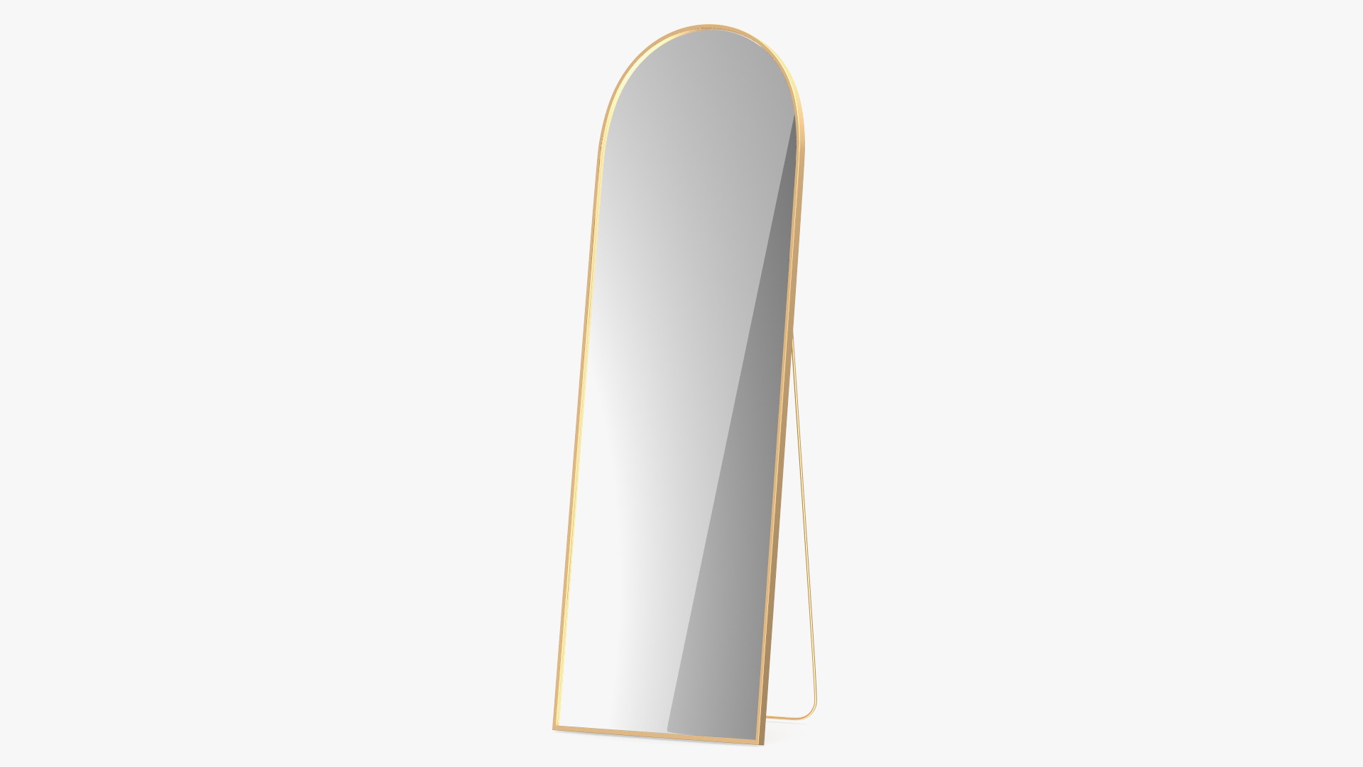 Standing Mirror Golden 3D