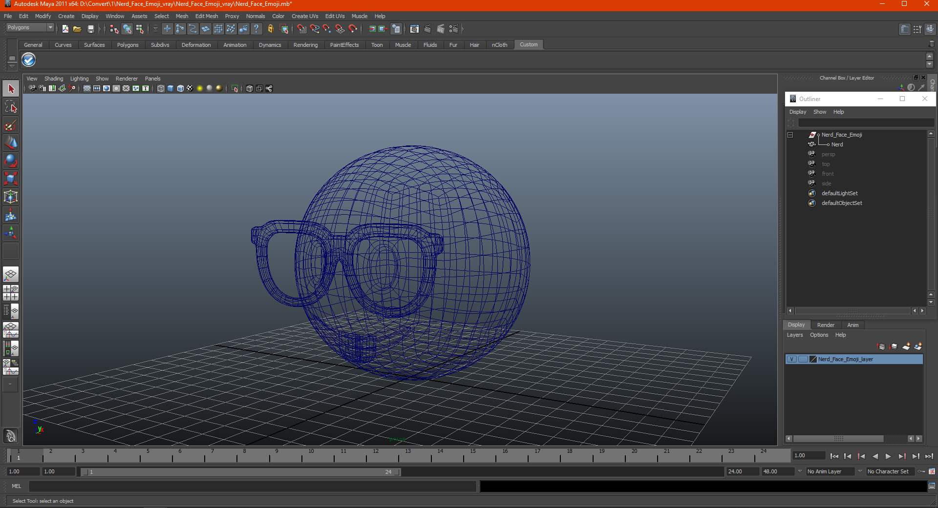 3D model Nerd Face Emoji