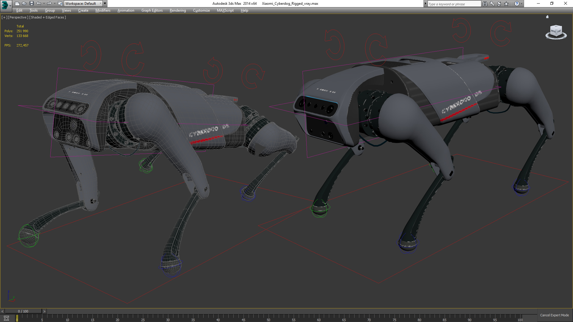 3D Xiaomi Cyberdog Rigged for Modo