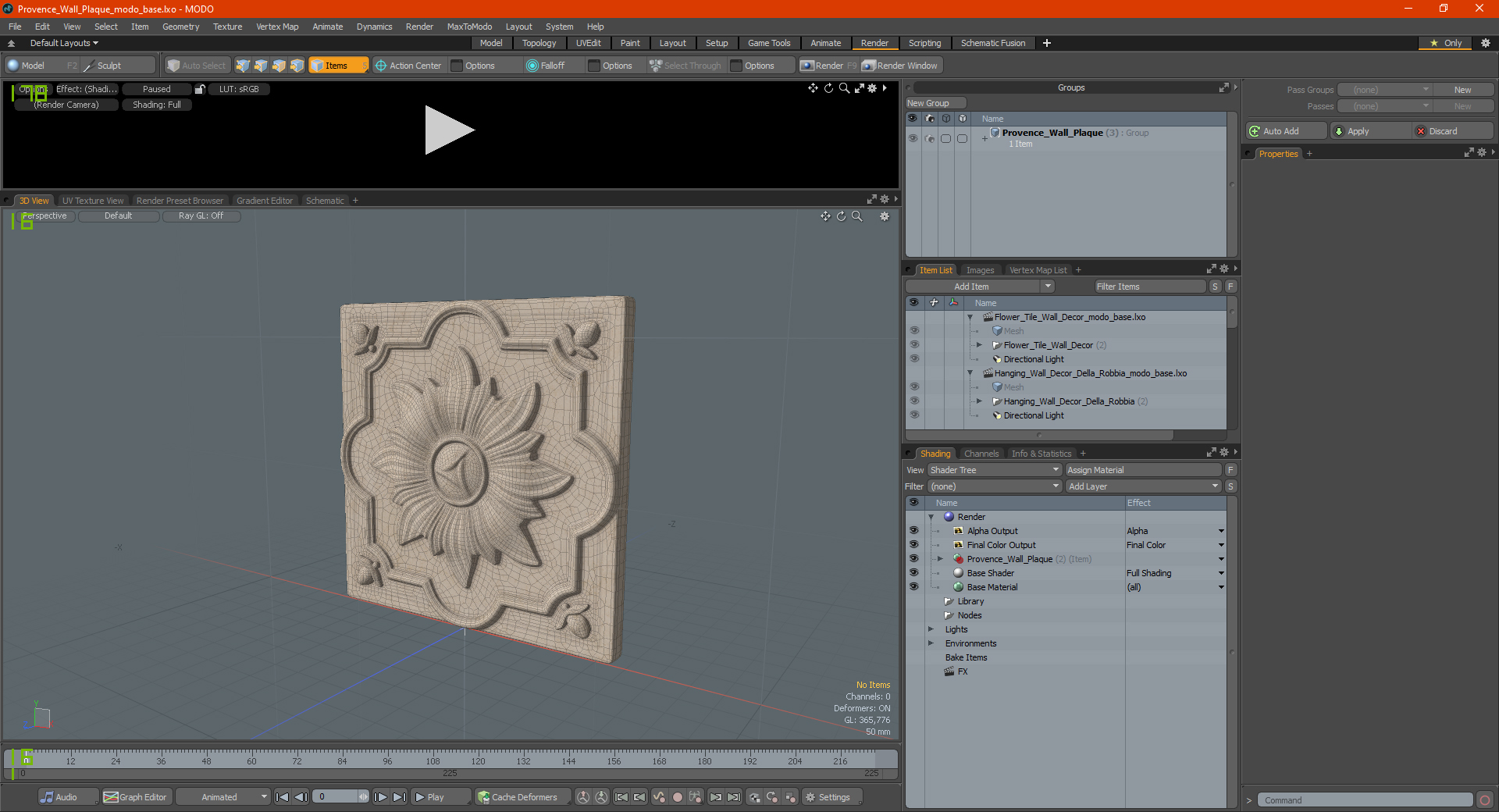 3D model Provence Wall Plaque