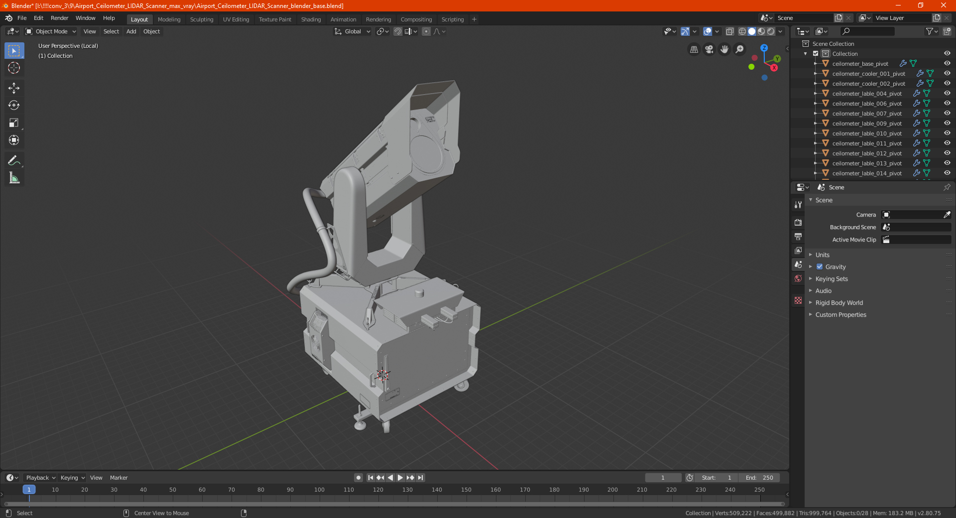 Airport Ceilometer LIDAR Scanner 3D