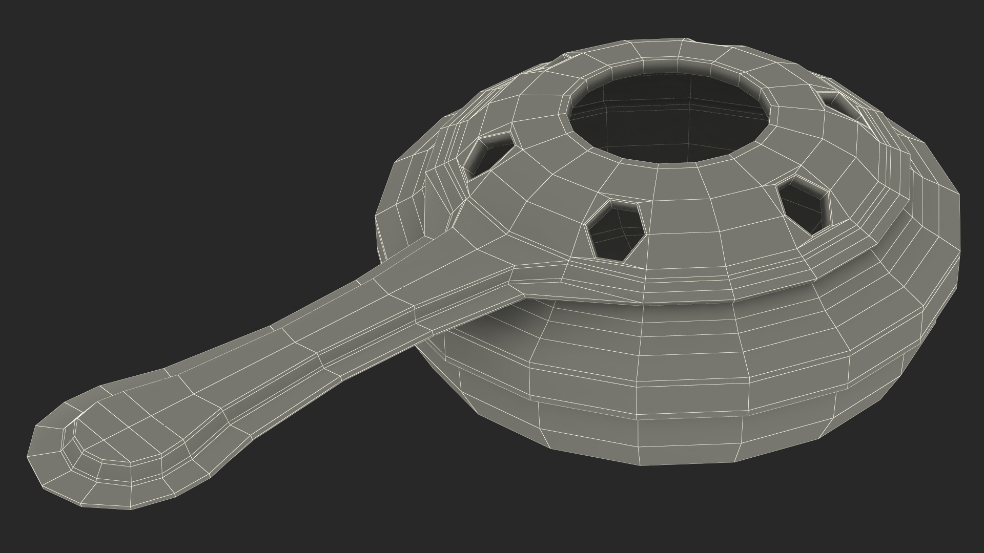 Red Cast Iron Fondue Set 3D model