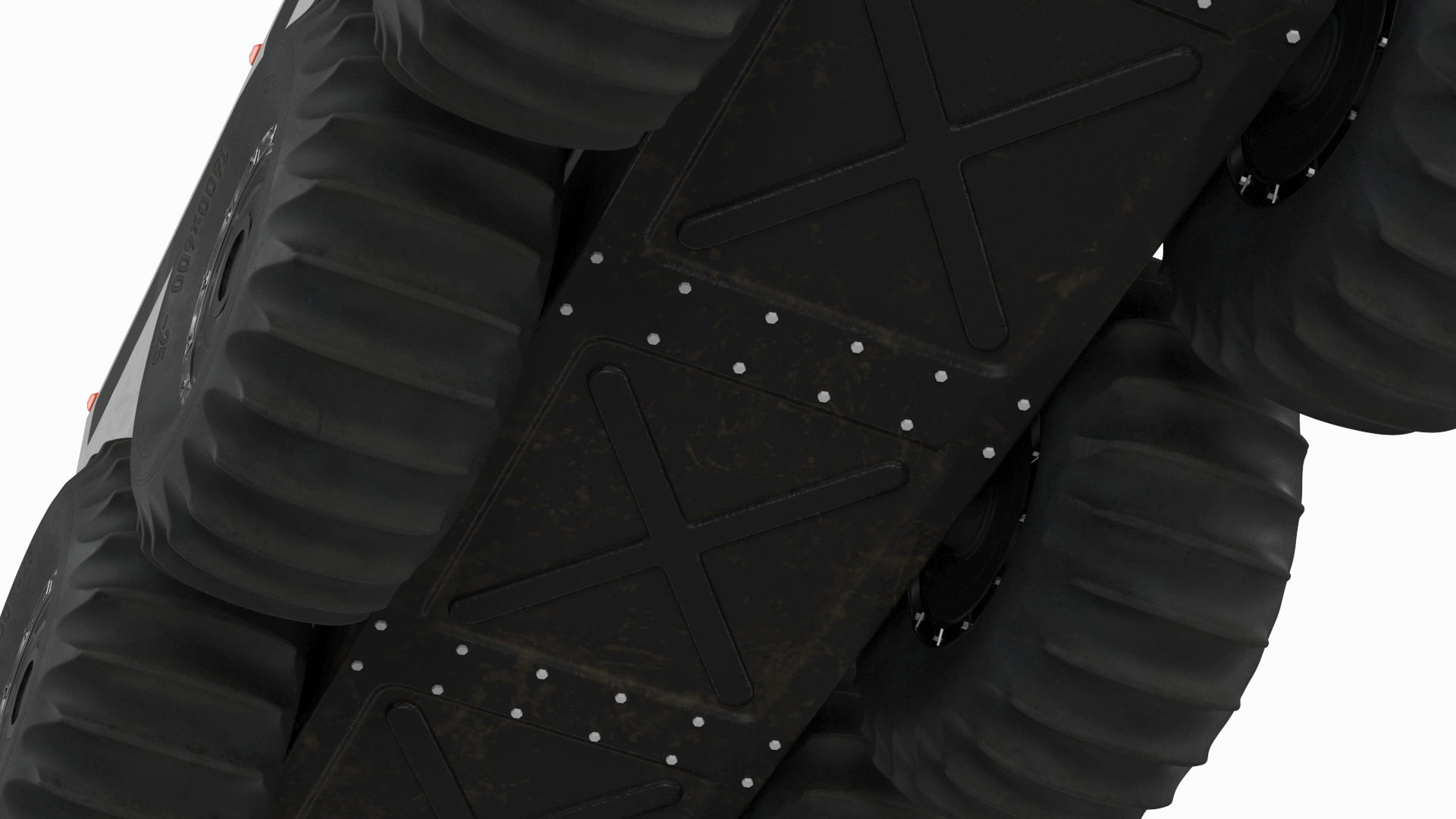 All-Terrain Trailer Light Gray Rigged 3D