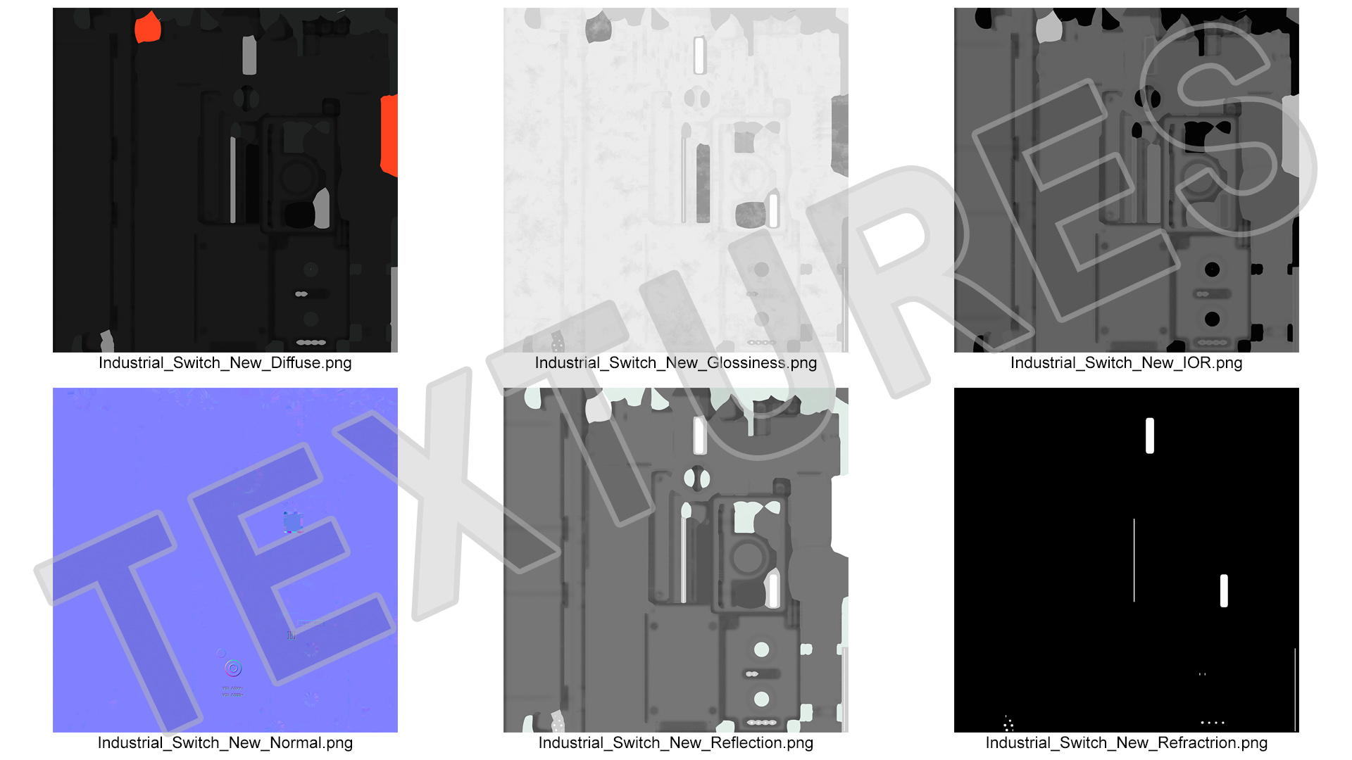 Push Button Industrial Switch 3D model