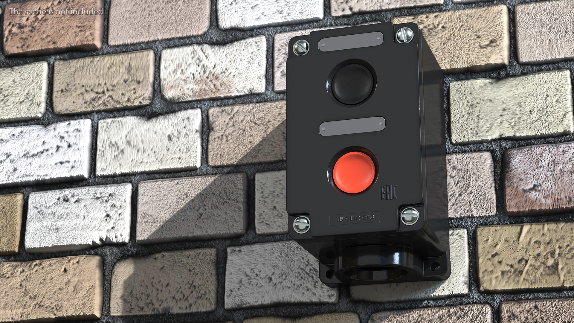 Push Button Industrial Switch 3D model