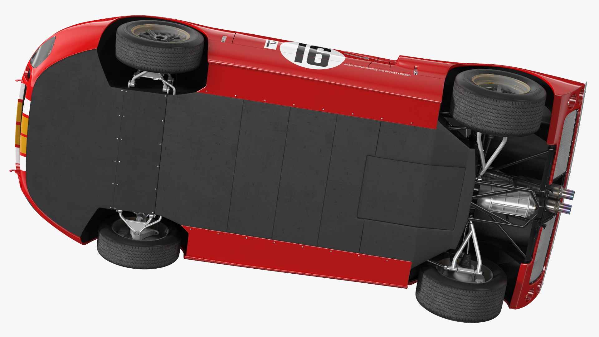 Ford GT40 Racing Car Red 3D model