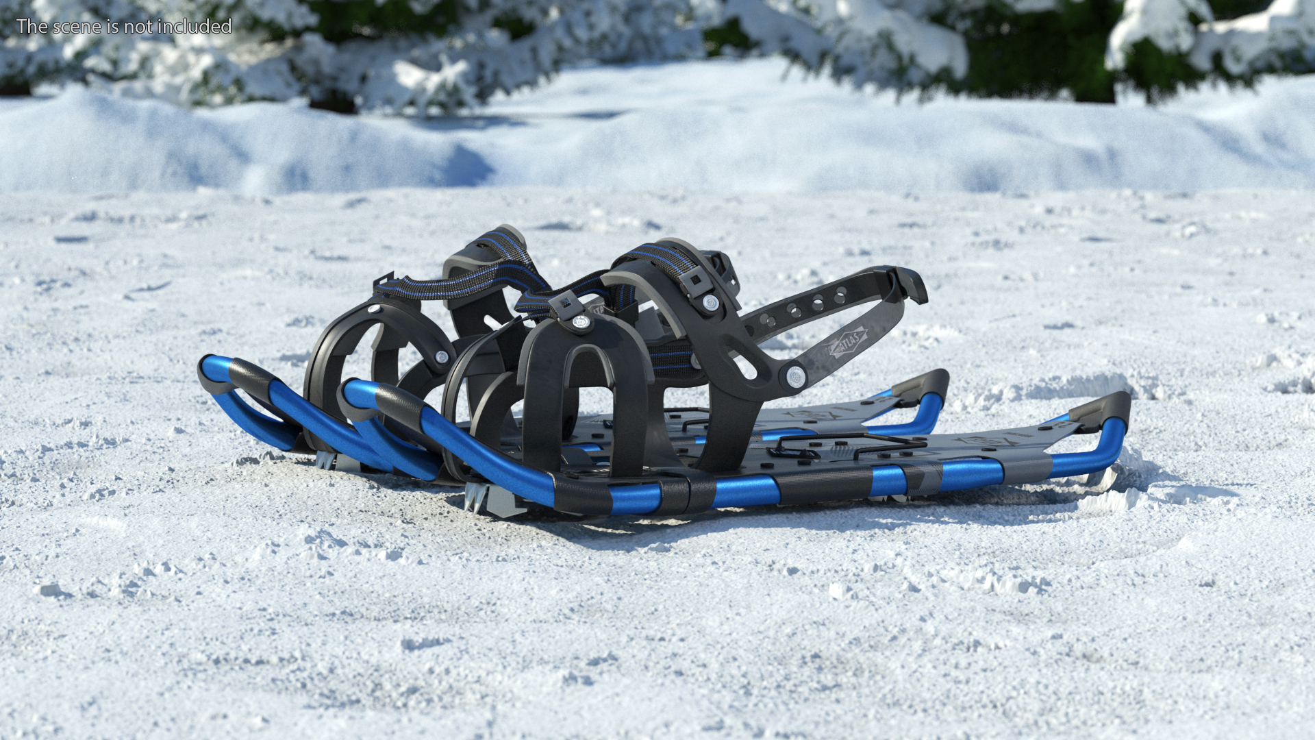 Mountain Snowshoes Atlas Blue 3D model