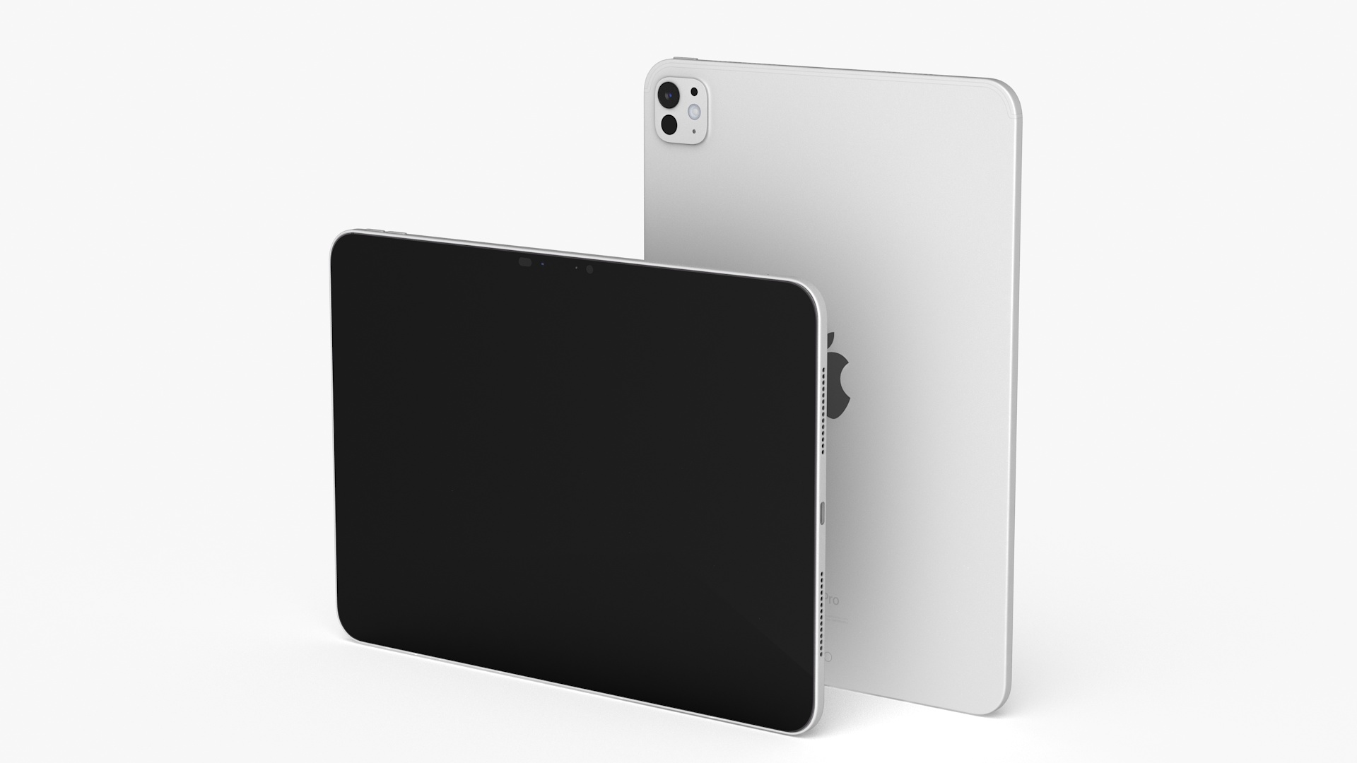 IPad Pro 2024 11 Inch Silver Turned Off 3D model