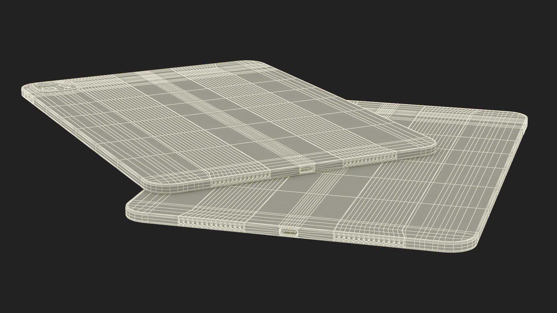 IPad Pro 2024 11 Inch Silver Turned Off 3D model