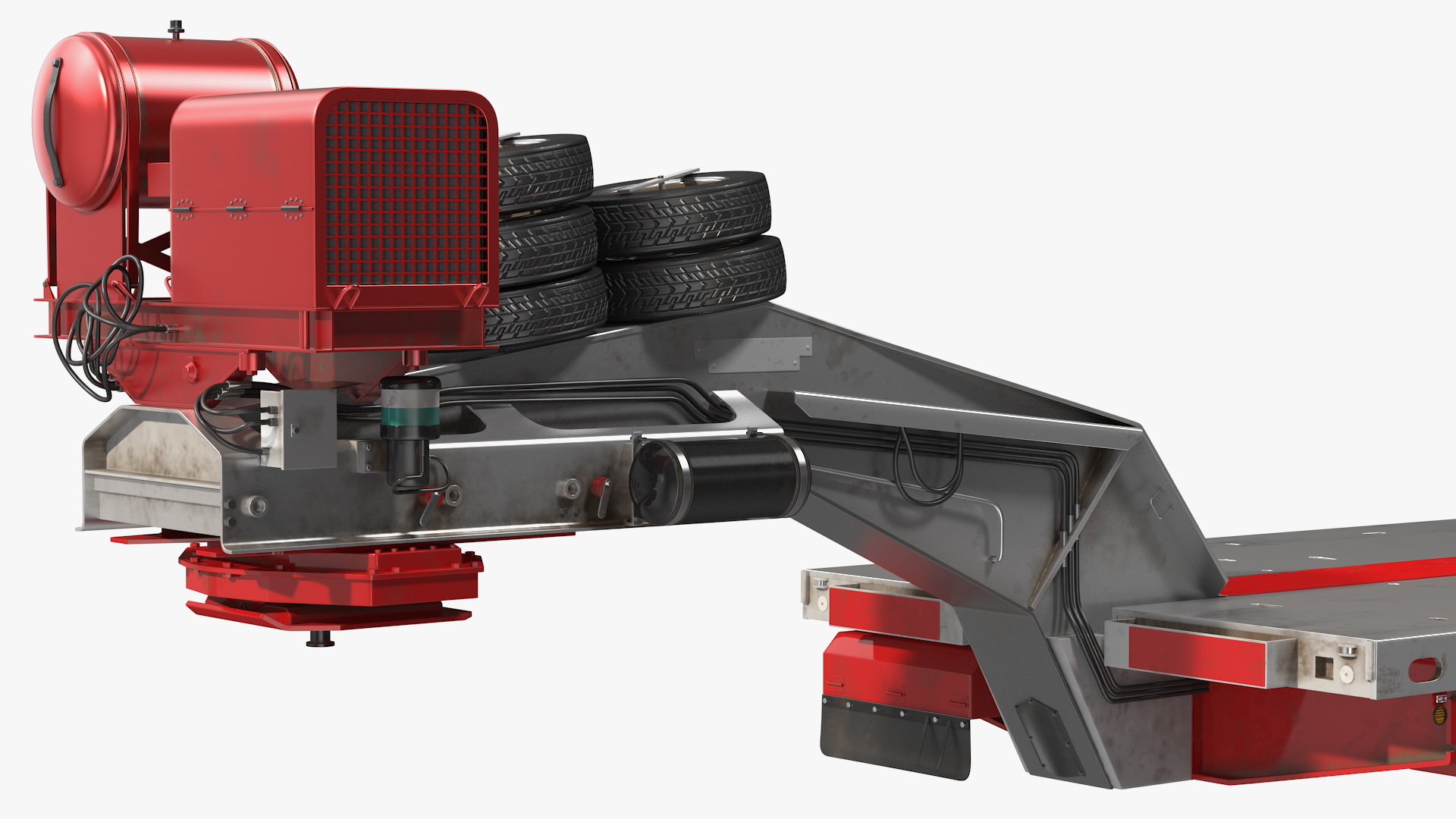 3D Steerable Heavy Transport Trailer model
