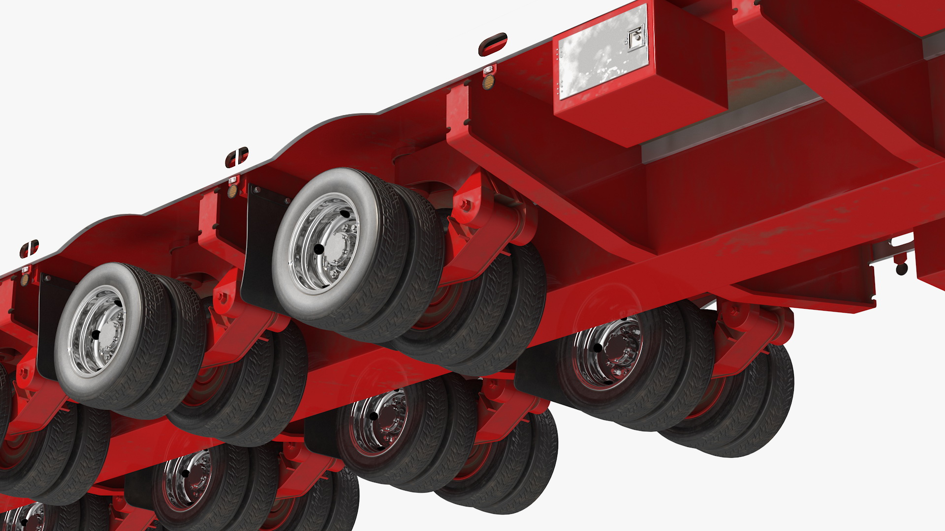 3D Steerable Heavy Transport Trailer model