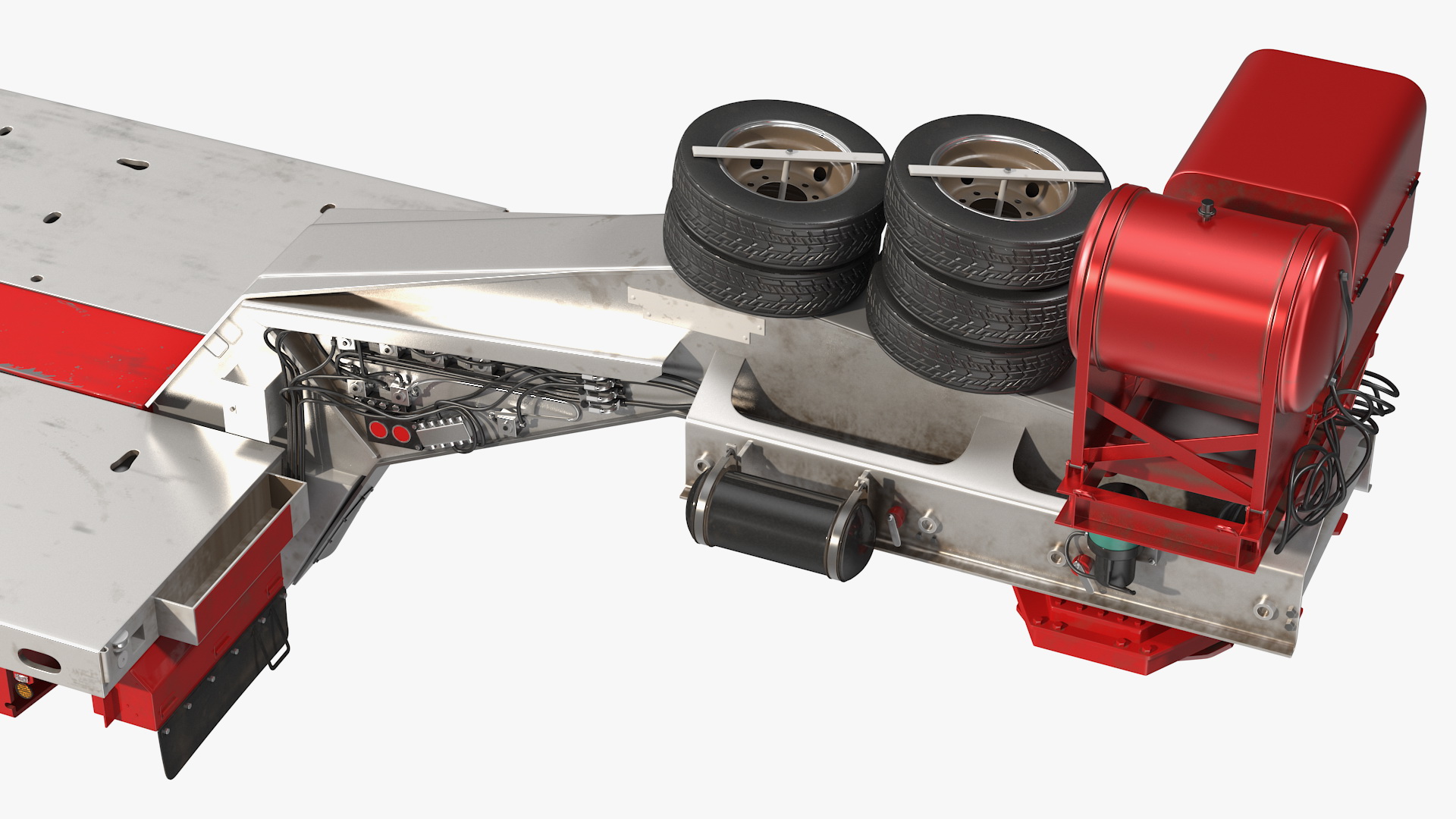 3D Steerable Heavy Transport Trailer model