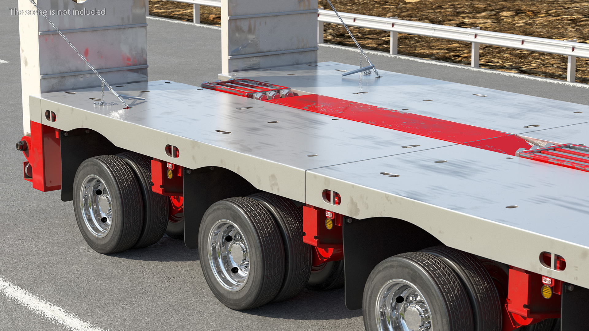 3D Steerable Heavy Transport Trailer model