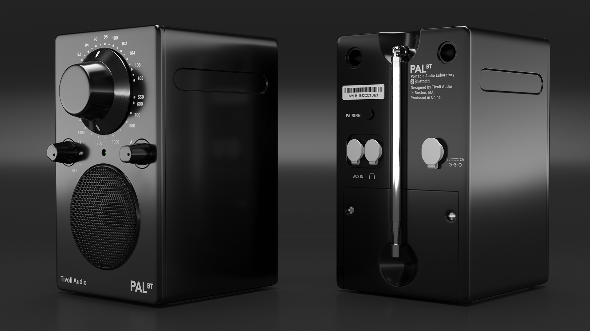 3D model Portable Radio Tivoli Audio PAL BT Black
