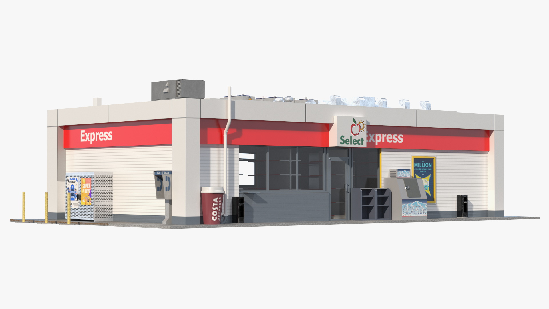 Small Shop Building 3D model