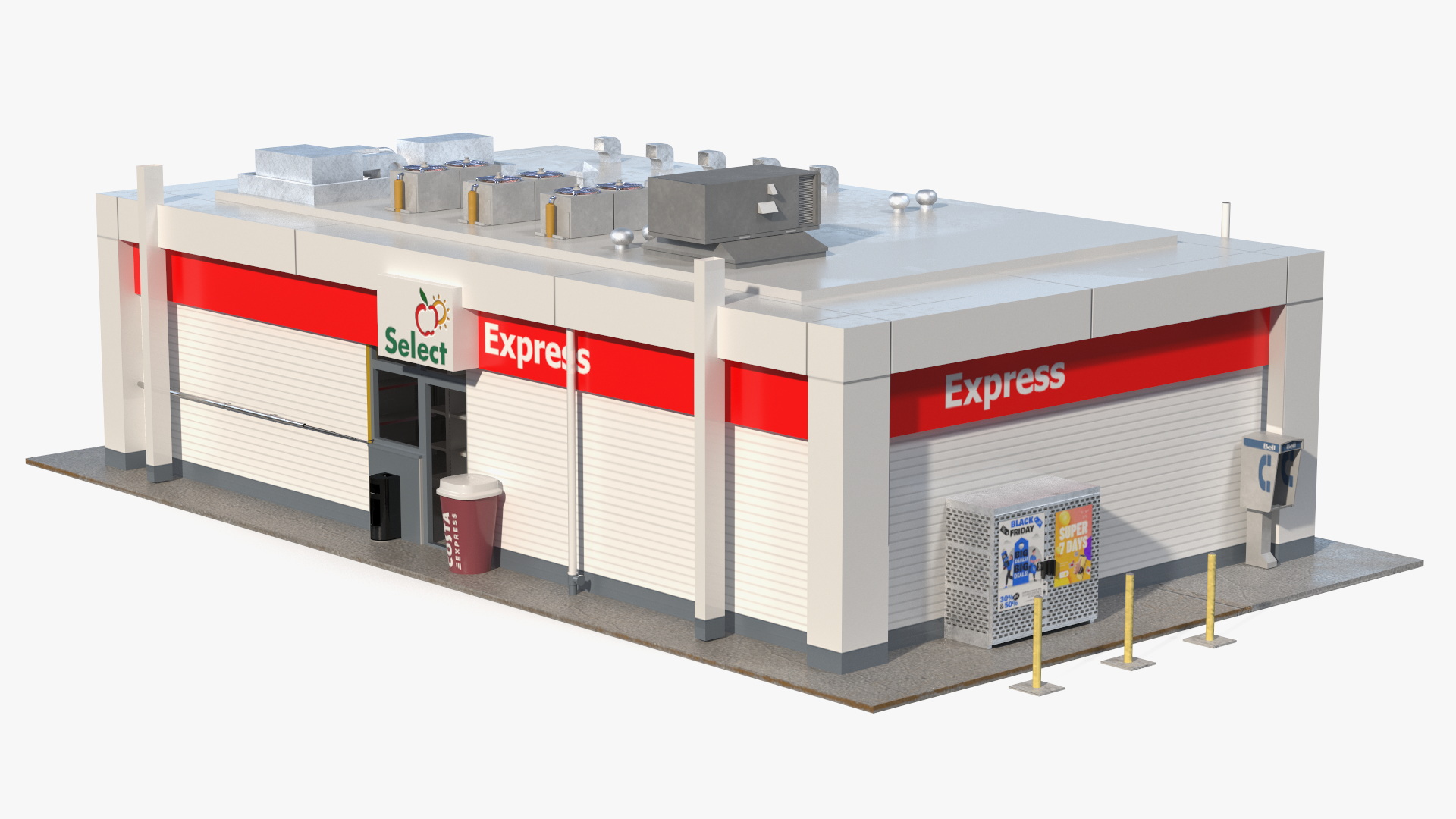 Small Shop Building 3D model