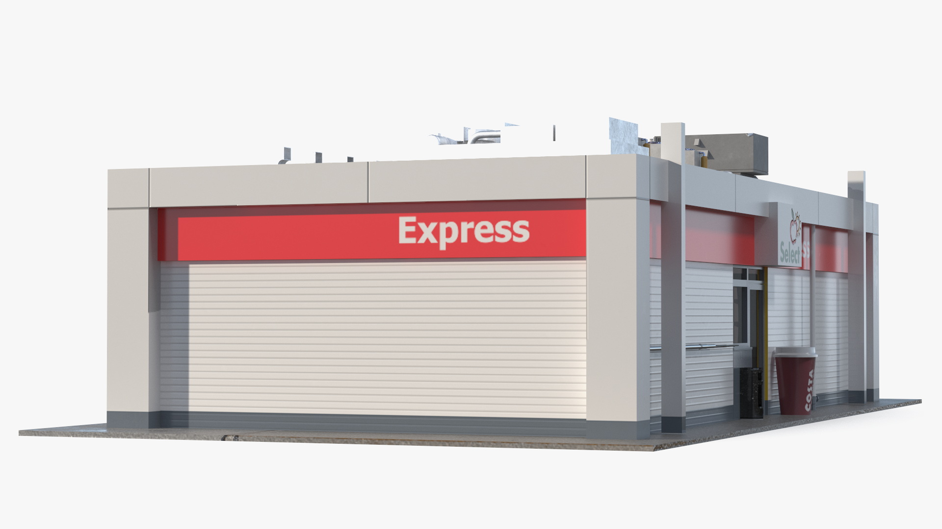 Small Shop Building 3D model