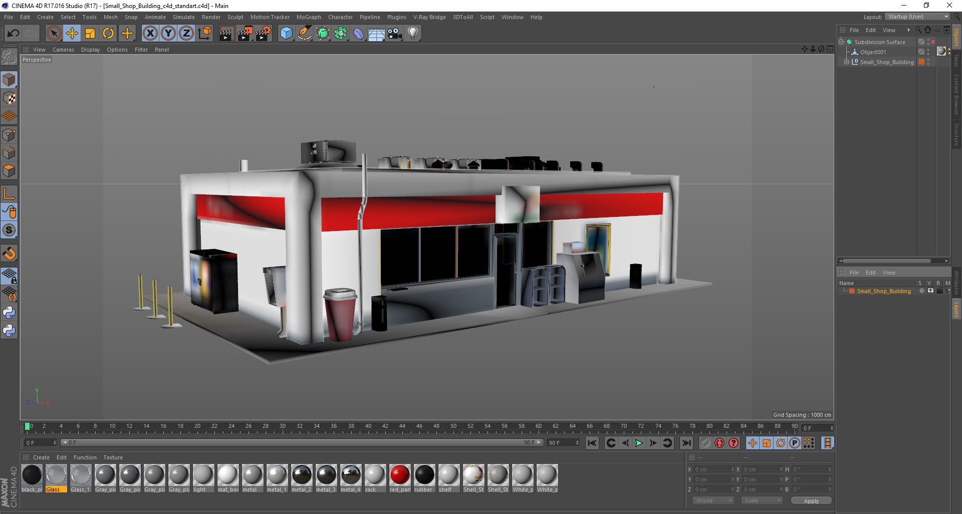 Small Shop Building 3D model