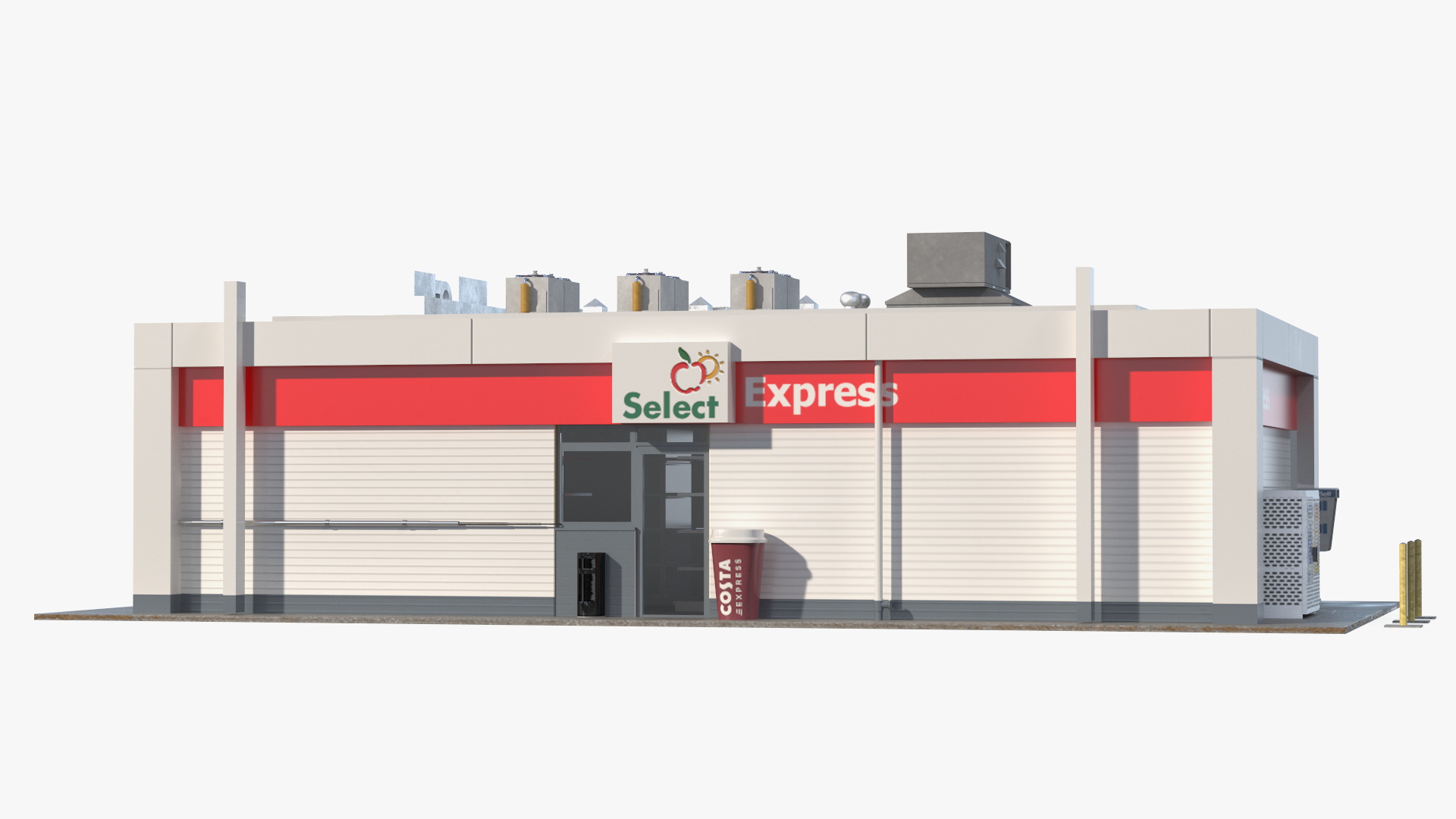 Small Shop Building 3D model
