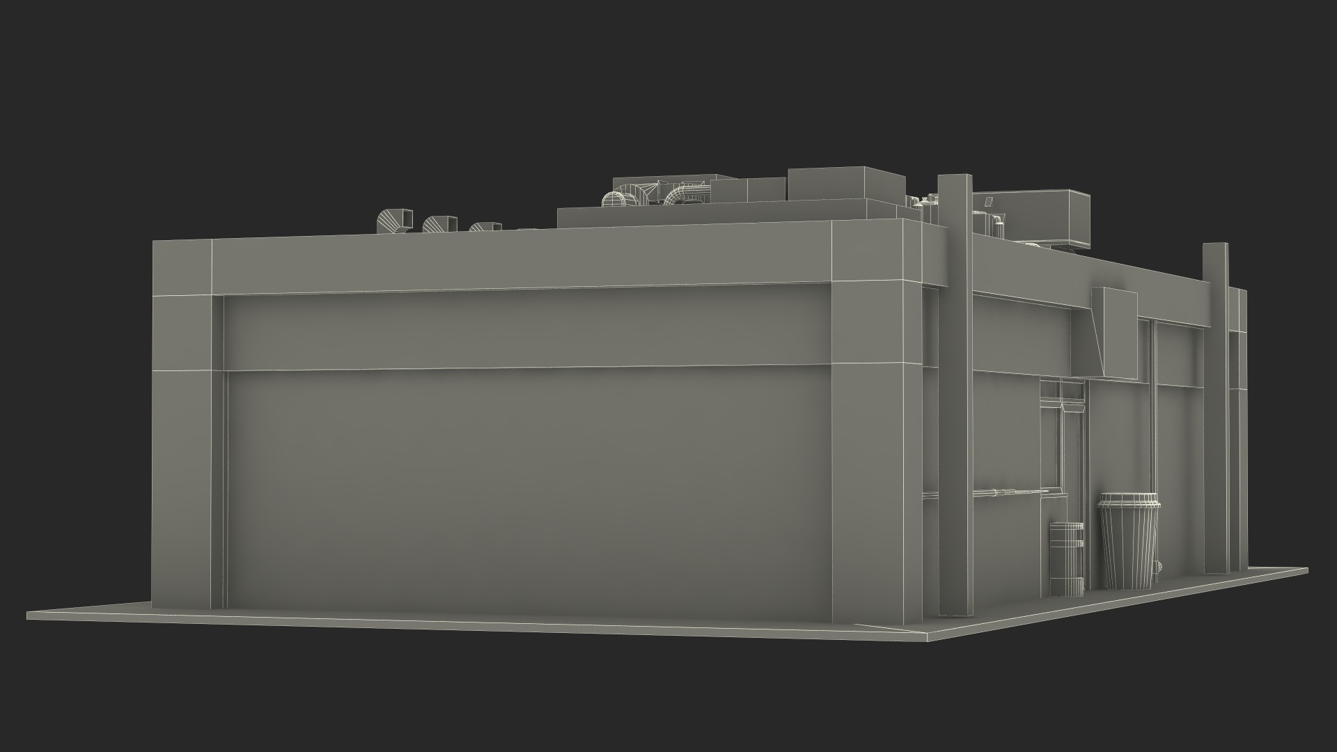 Small Shop Building 3D model