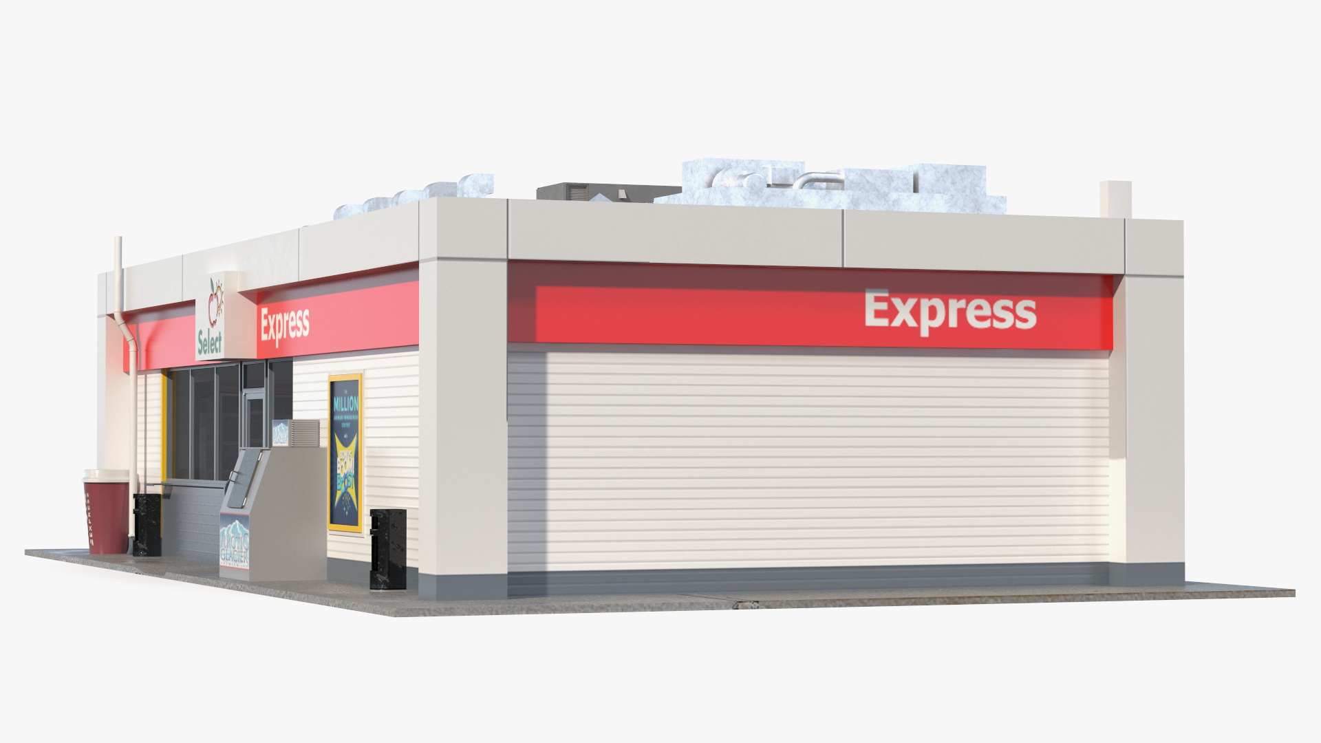 Small Shop Building 3D model