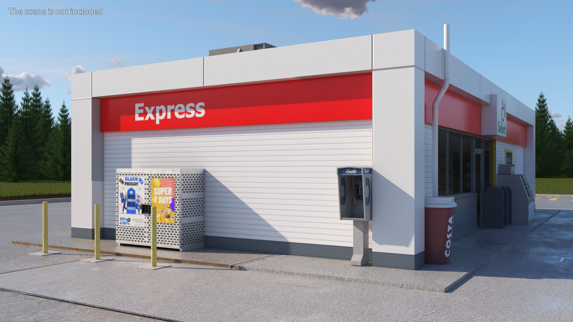 Small Shop Building 3D model