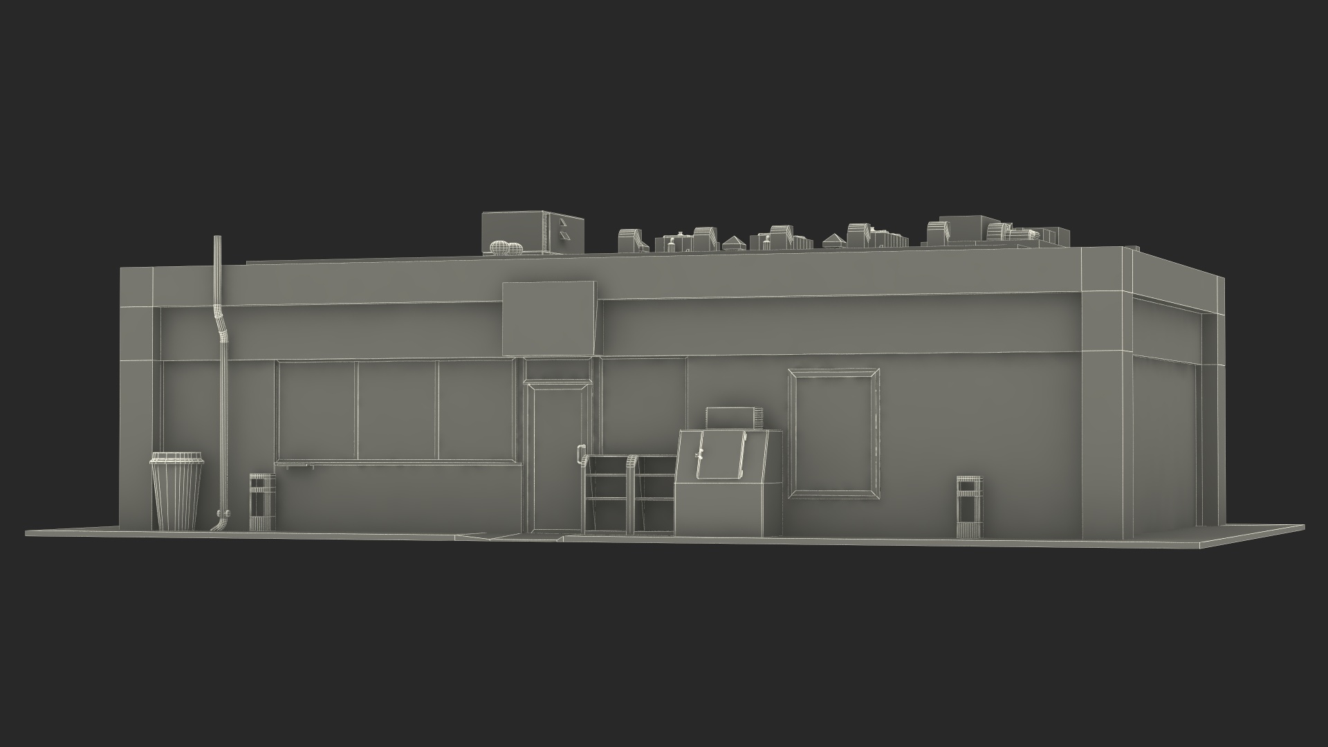 Small Shop Building 3D model