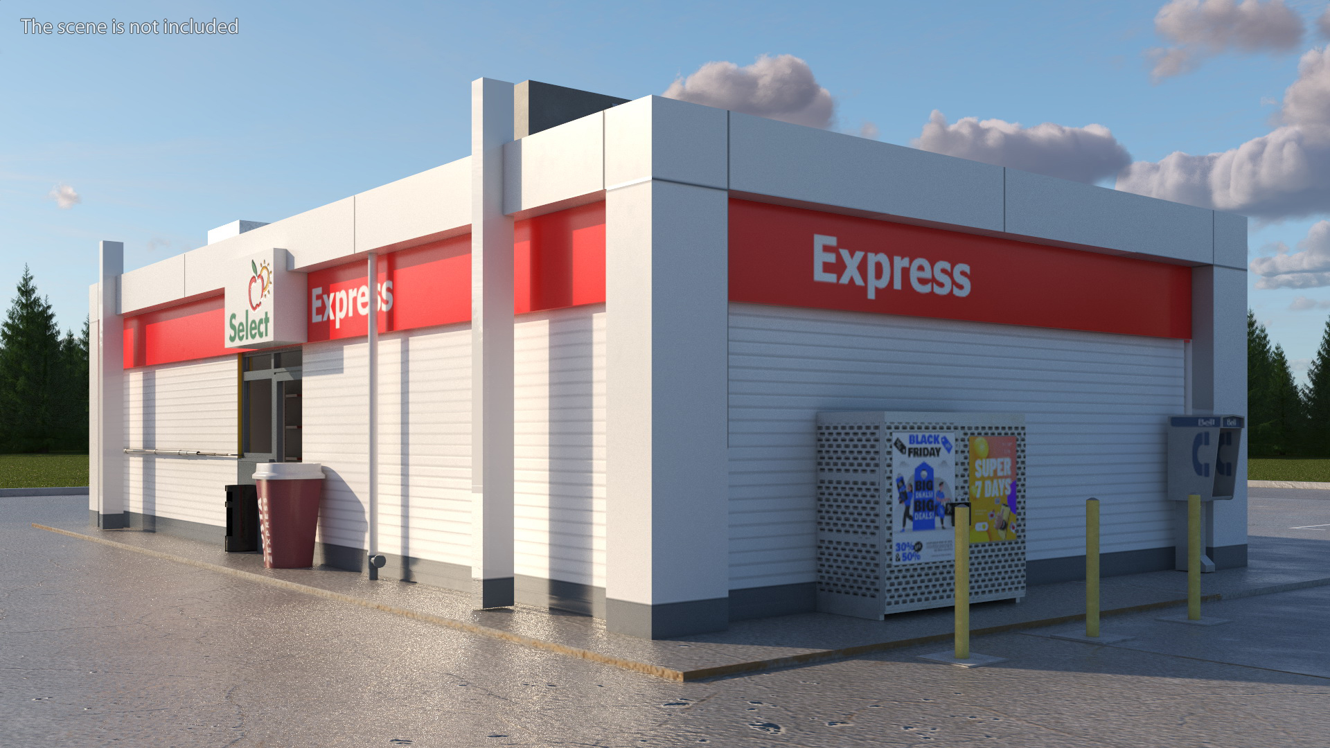 Small Shop Building 3D model