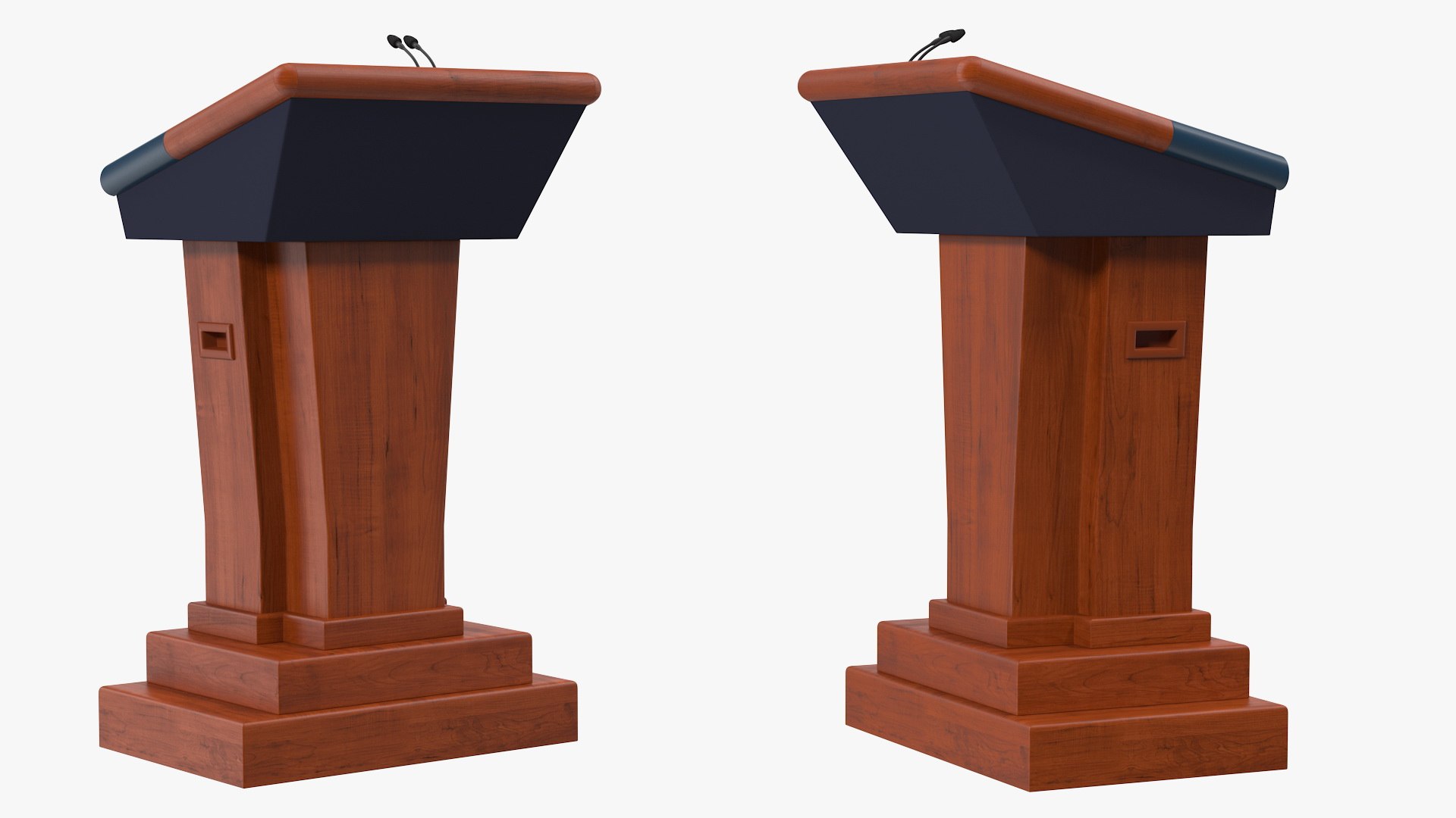 Washington Park Band Shell and Speaker Podium with Fur 3D model