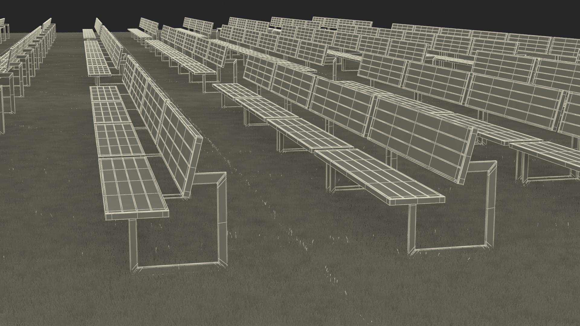 Washington Park Band Shell and Speaker Podium with Fur 3D model